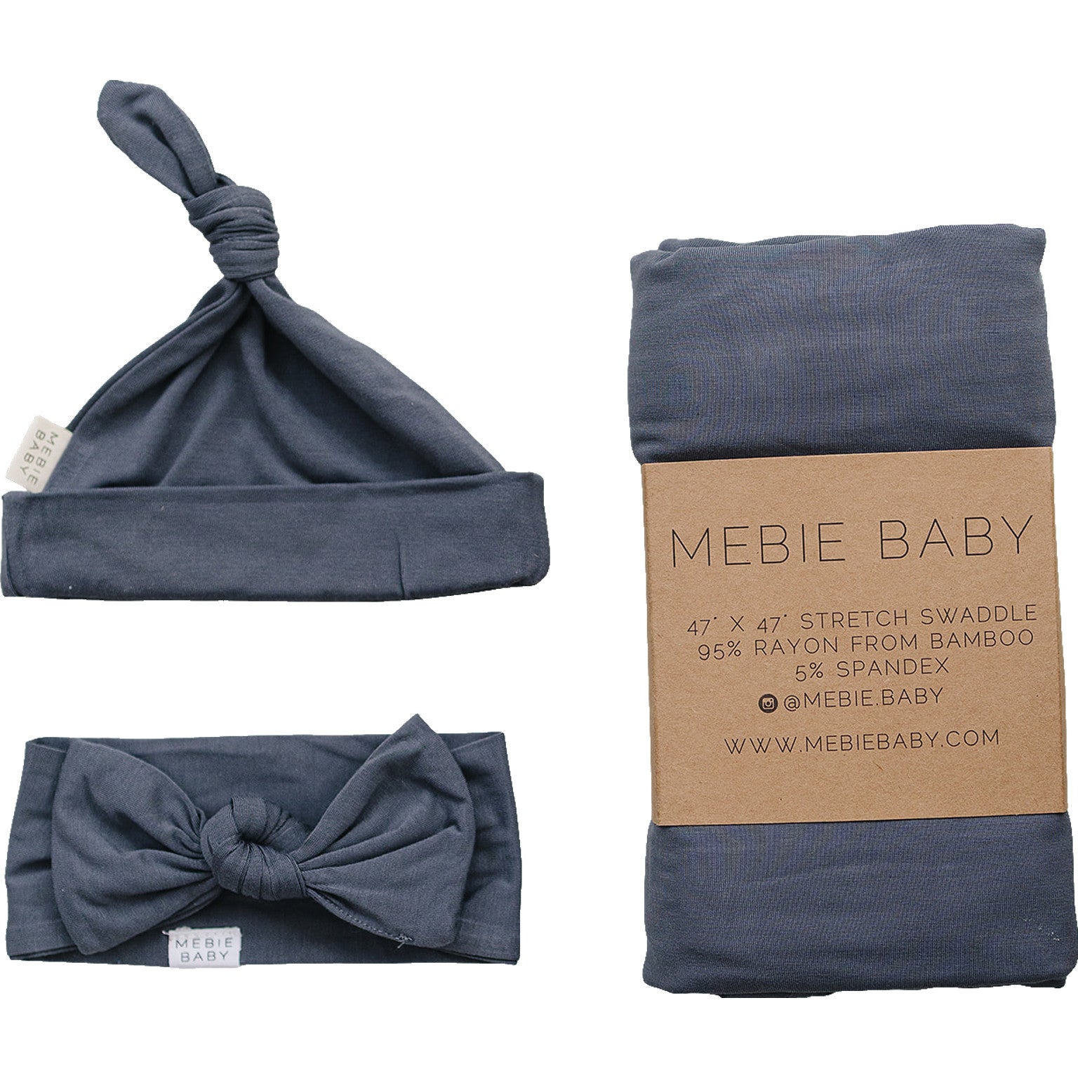 Charcoal Bamboo Hat Or Head Wrap Set