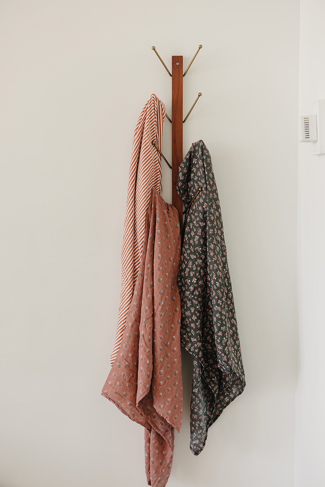 Vintage Pink Floral Muslin Swaddle Blanket