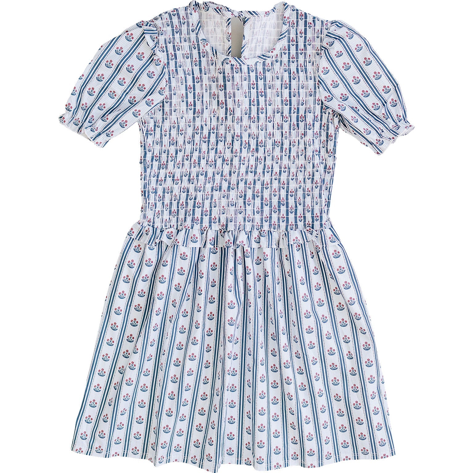 Adult Block Print Floral Dress