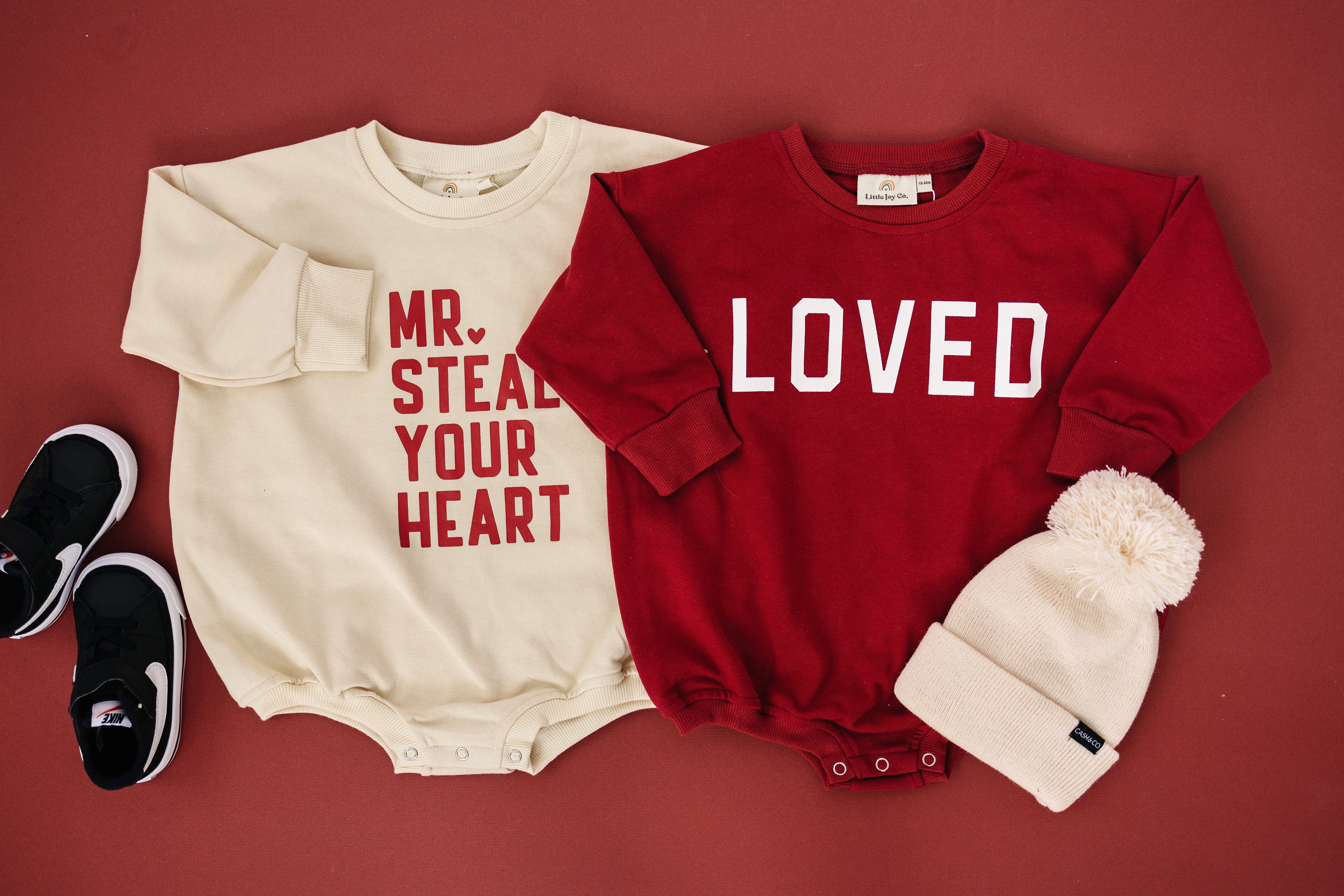 Mr. Steal Your Heart Sweatshirt Romper - More Colors