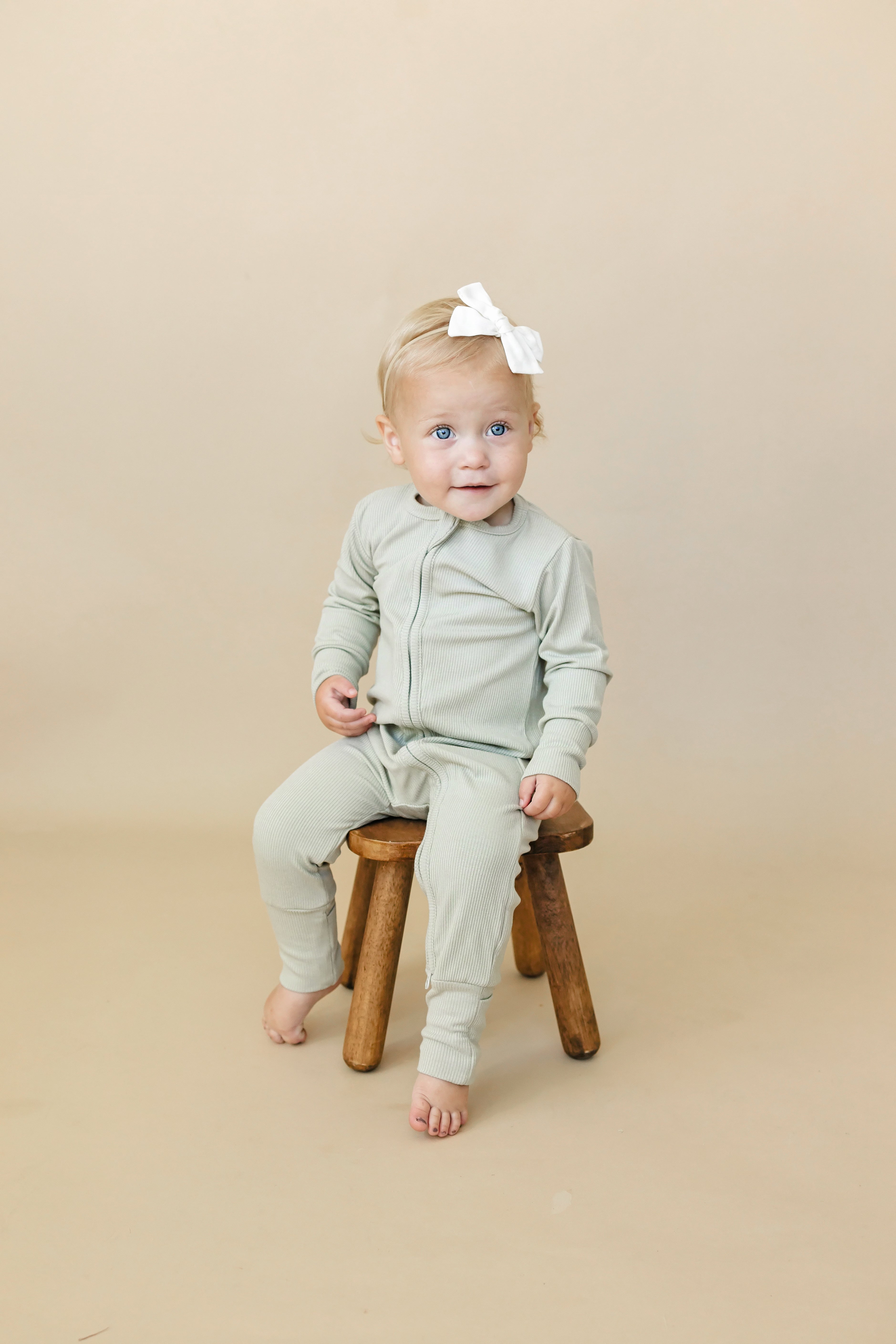 Solid Ribbed Bamboo Zippy Romper - More Colors