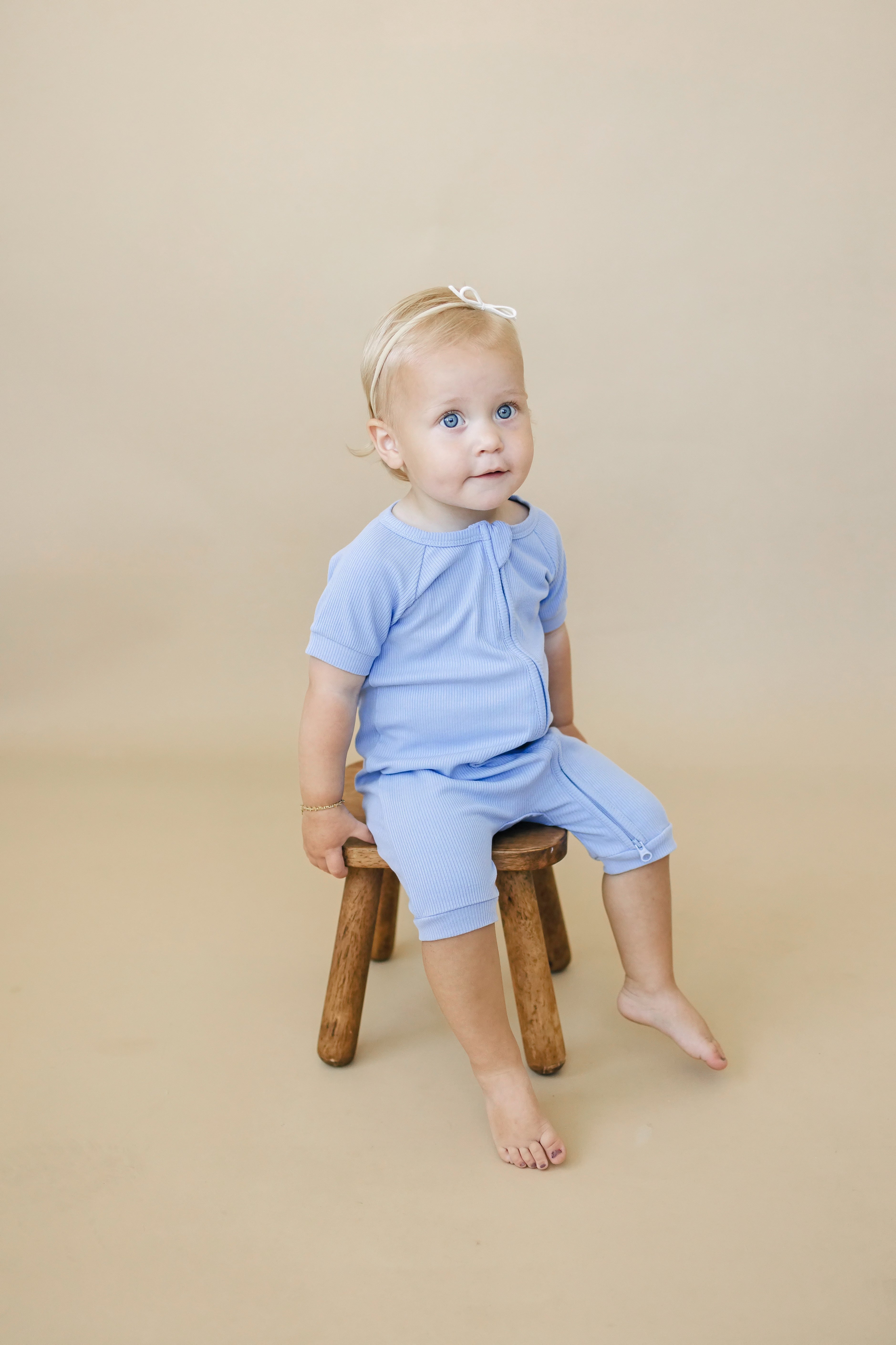 Solid Ribbed Bamboo Shorty Romper - More Colors