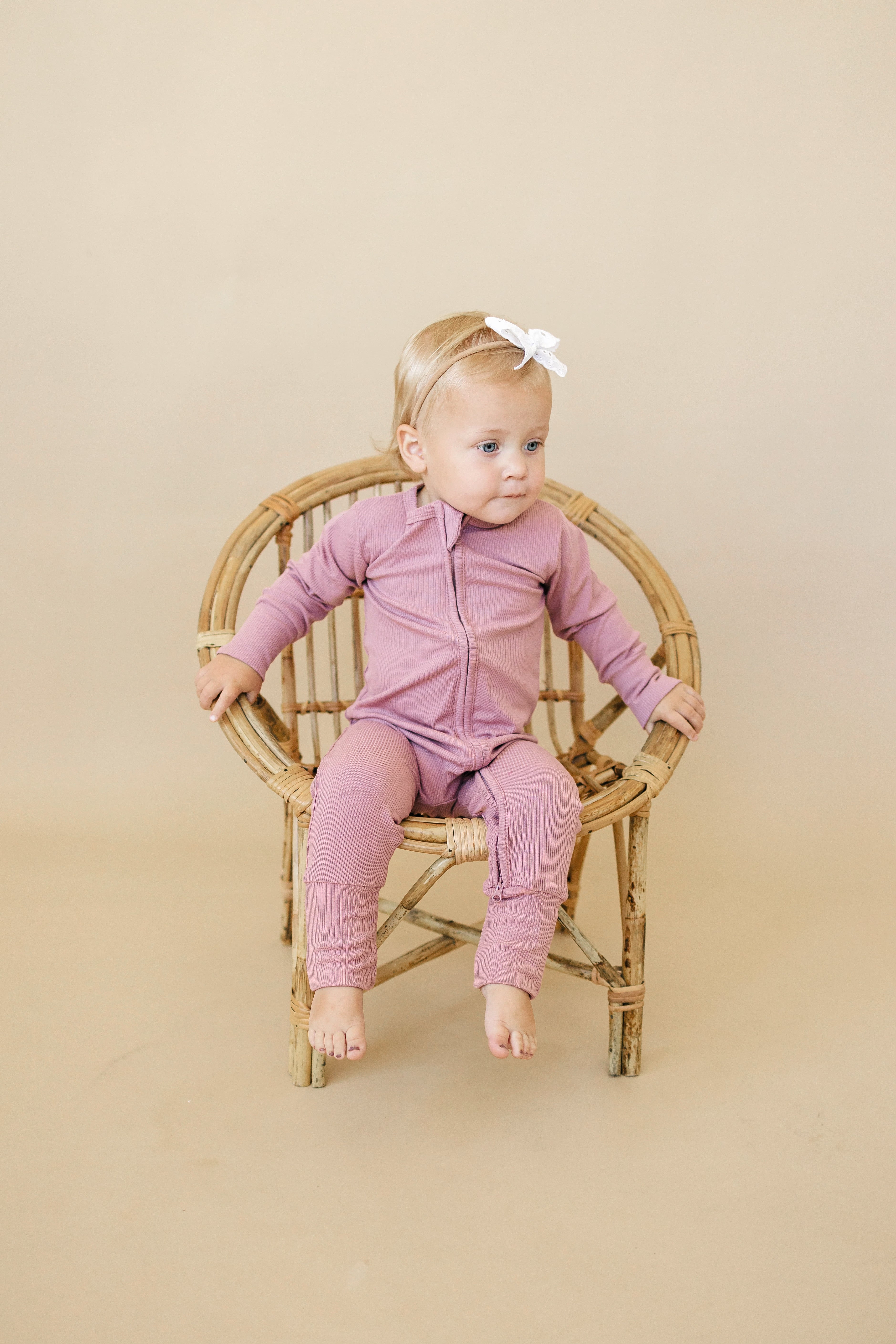 Solid Ribbed Bamboo Zippy Romper - More Colors