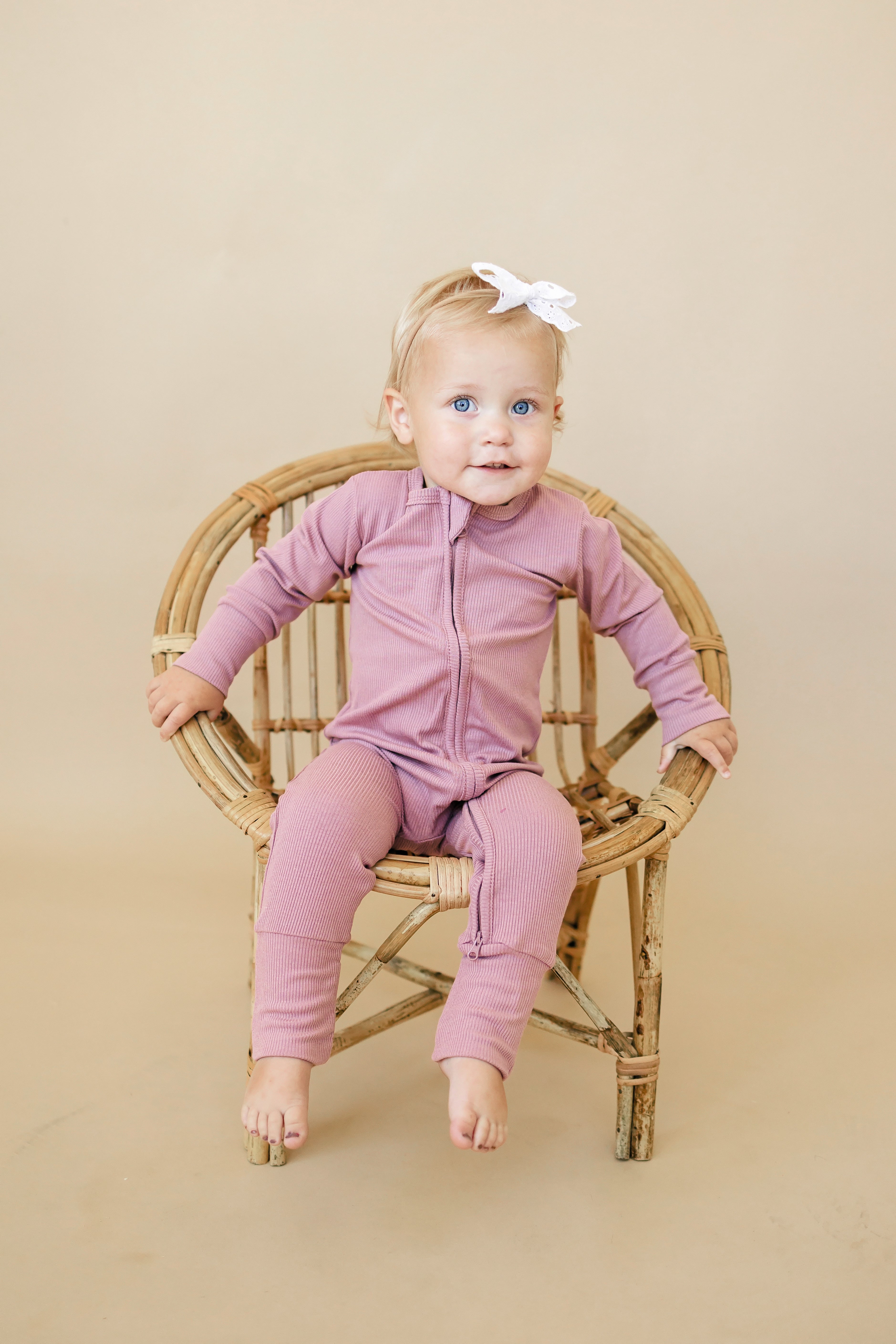 Solid Ribbed Bamboo Zippy Romper - More Colors