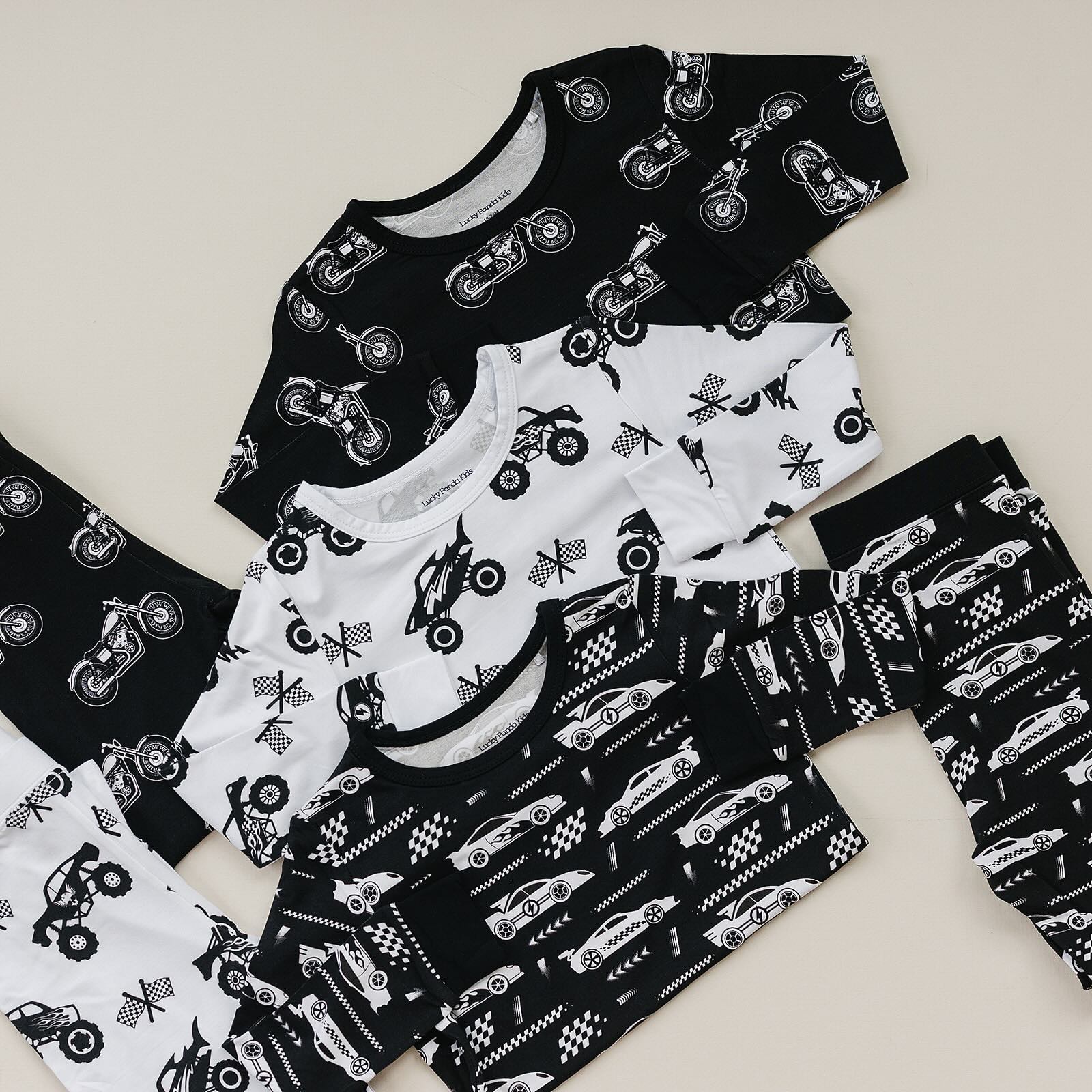 Bamboo Two Piece Set | Born To Ride Black