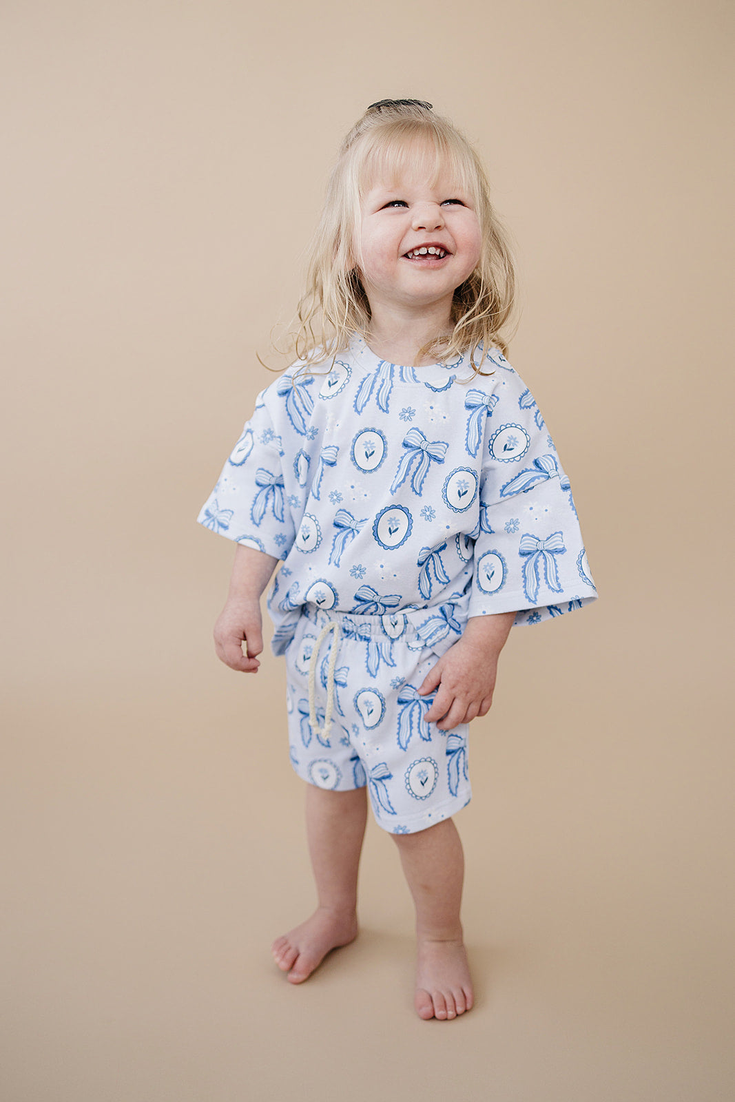 Shorts Set | Blue Bow