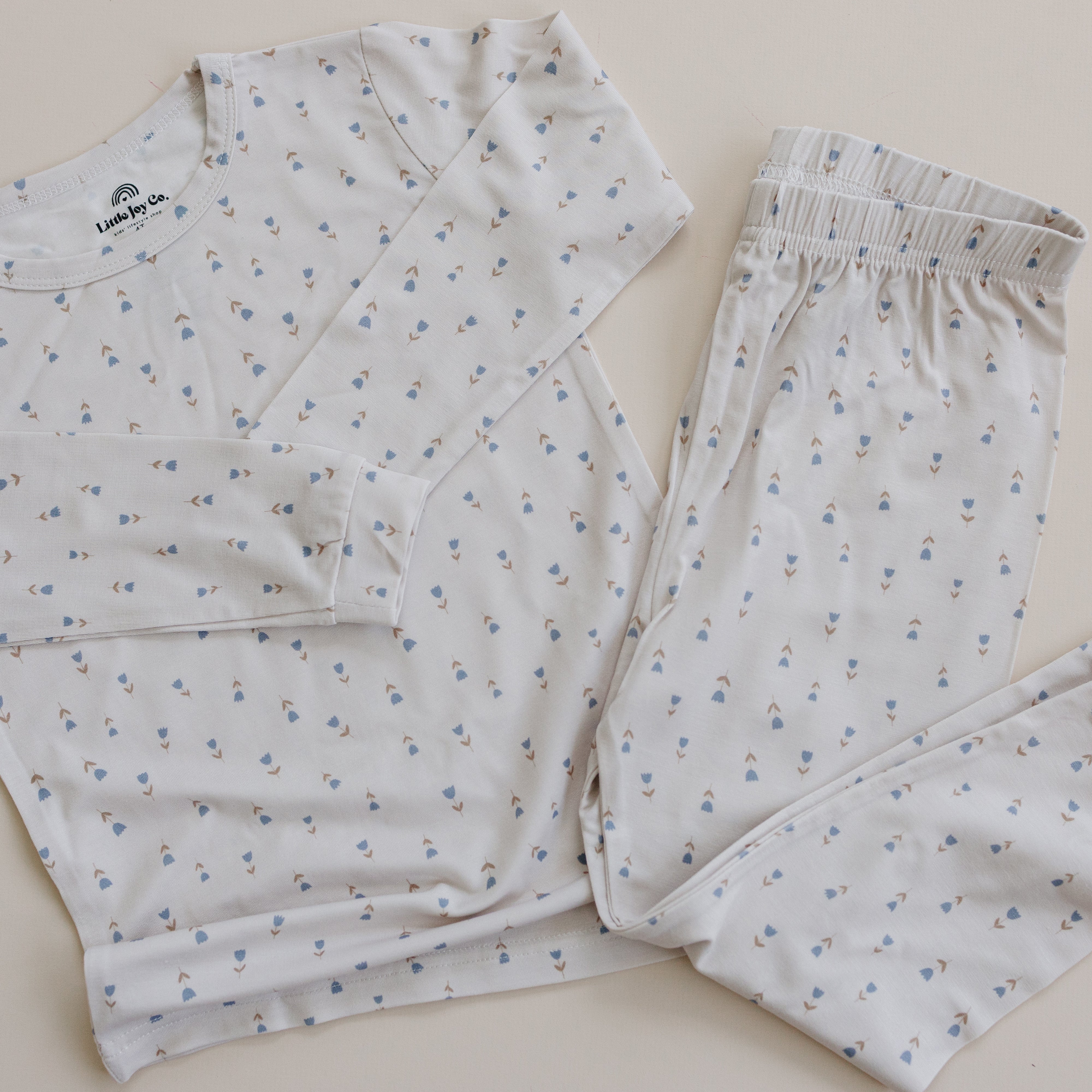 Tiny Tulips 2pc Bamboo Pajama Set