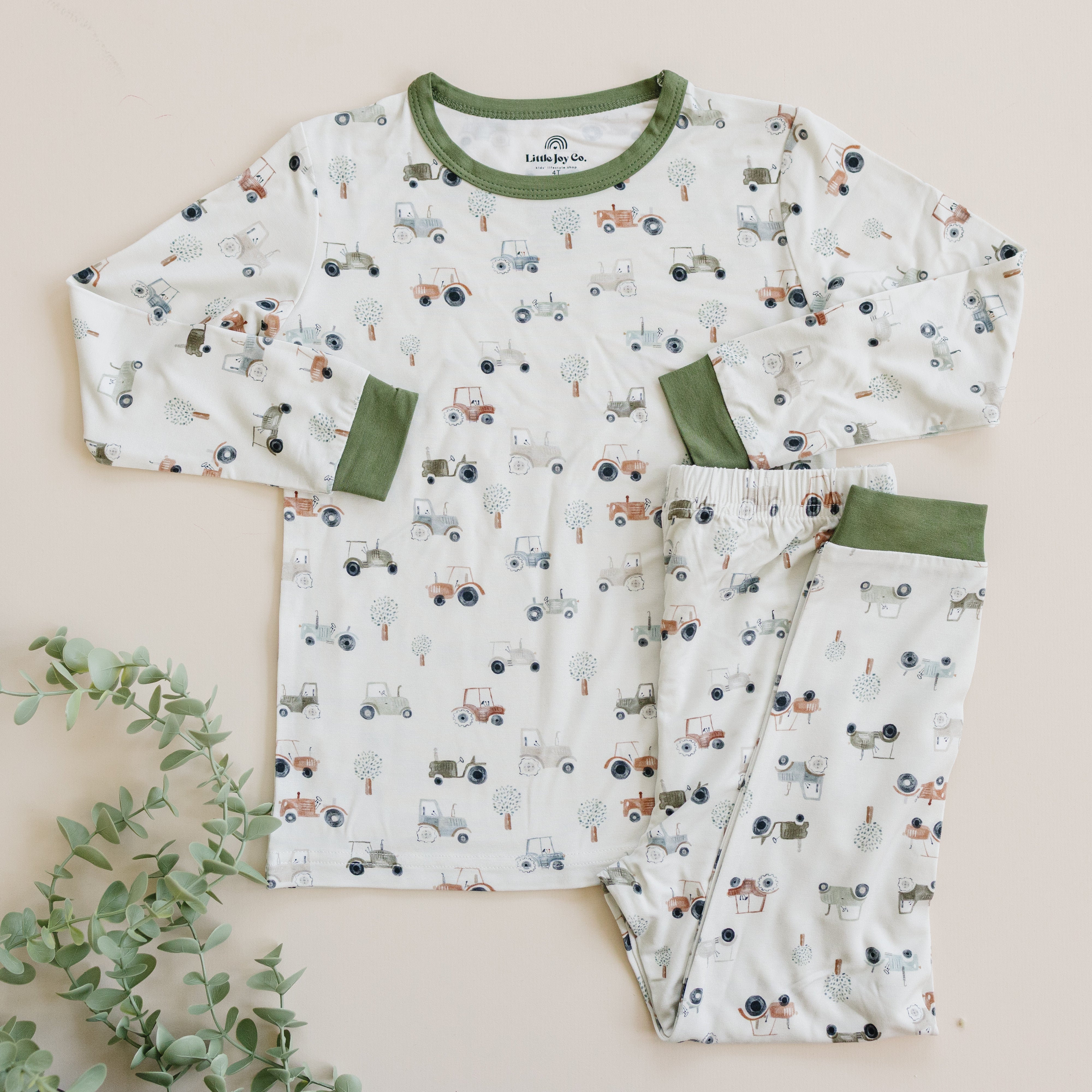 Tiny Tractors 2pc Bamboo Pajamas
