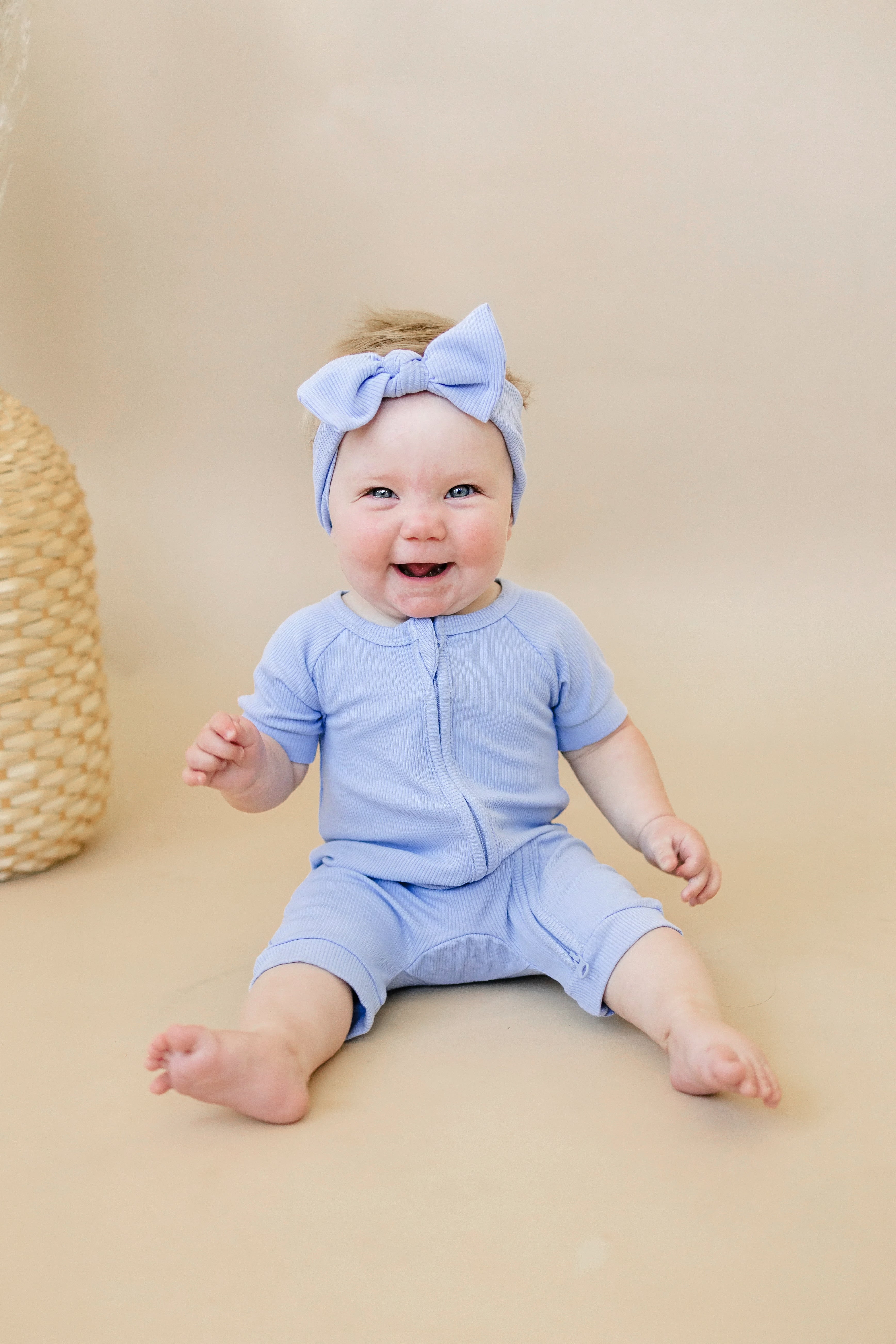 Solid Ribbed Bamboo Shorty Romper - More Colors