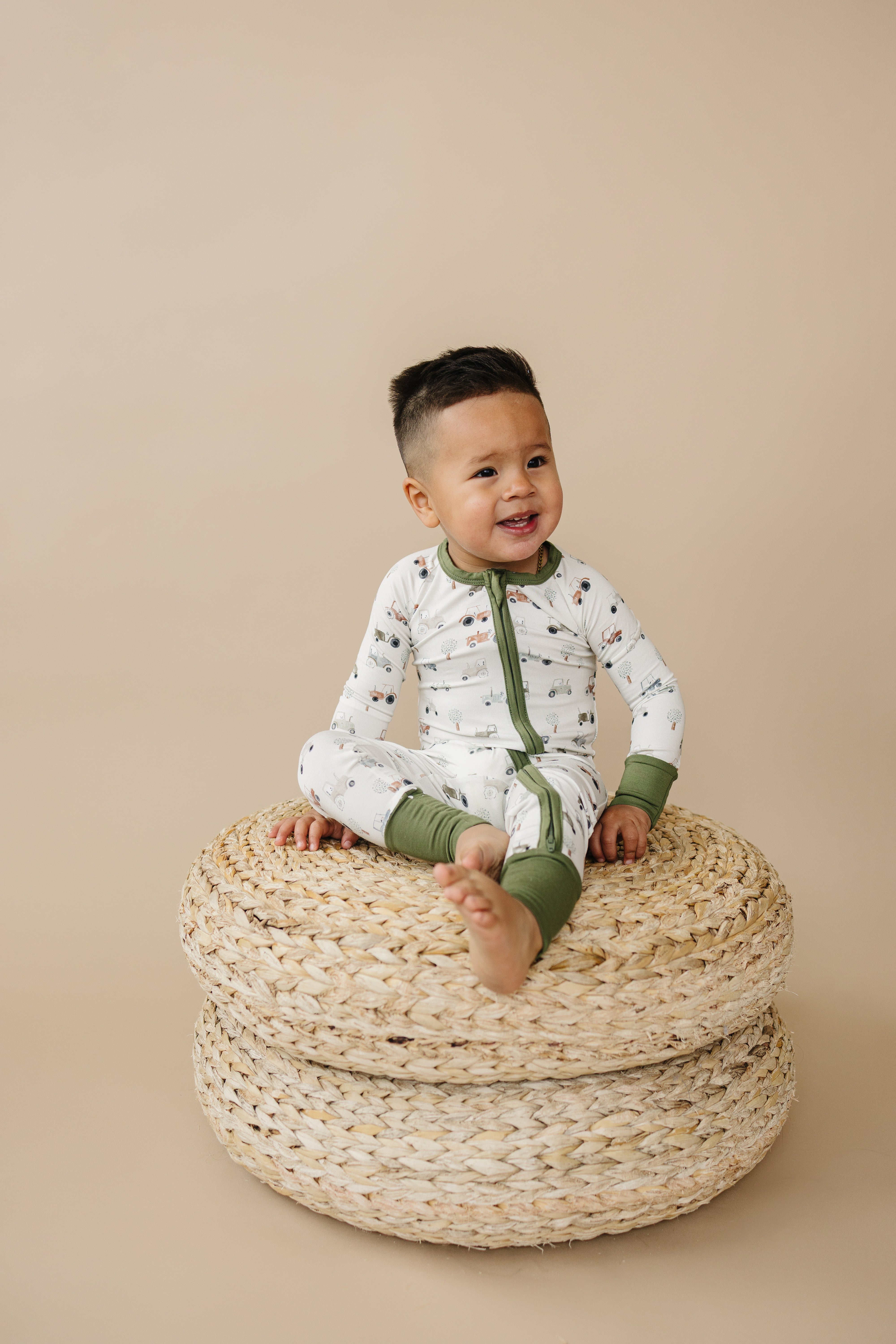 Tiny Tractors Bamboo Zippy Romper
