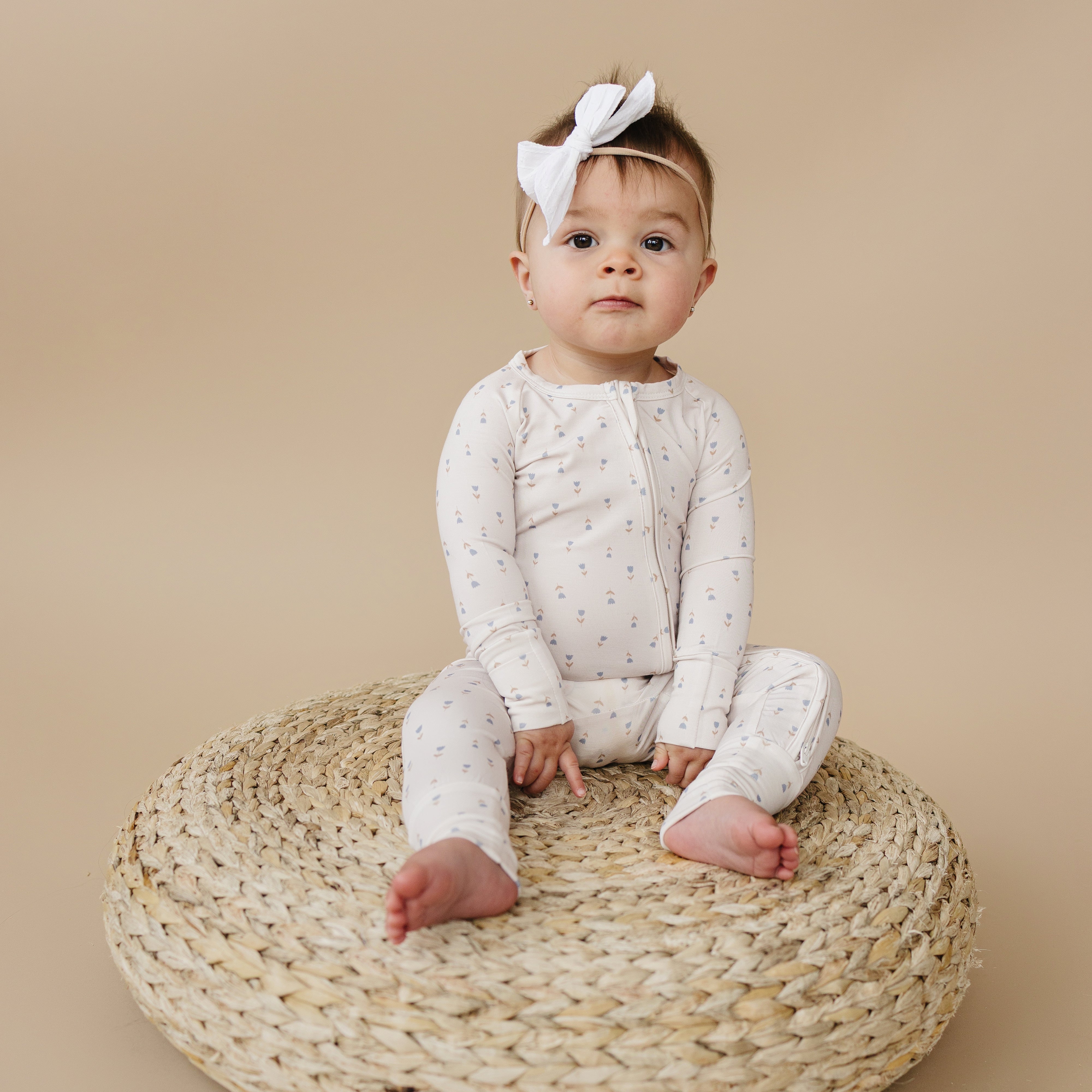 Tiny Tulips Bamboo Zippy Romper
