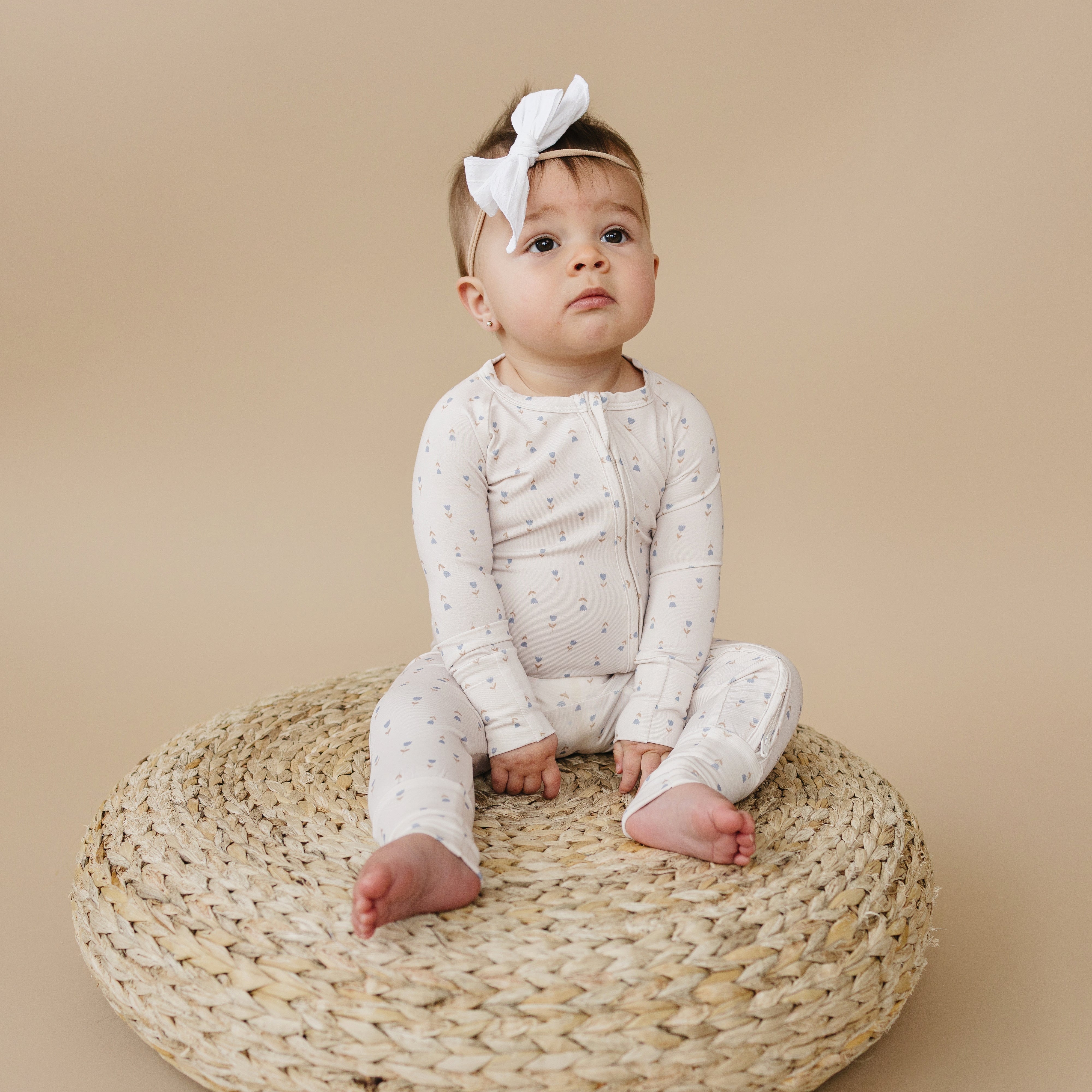 Tiny Tulips Bamboo Zippy Romper