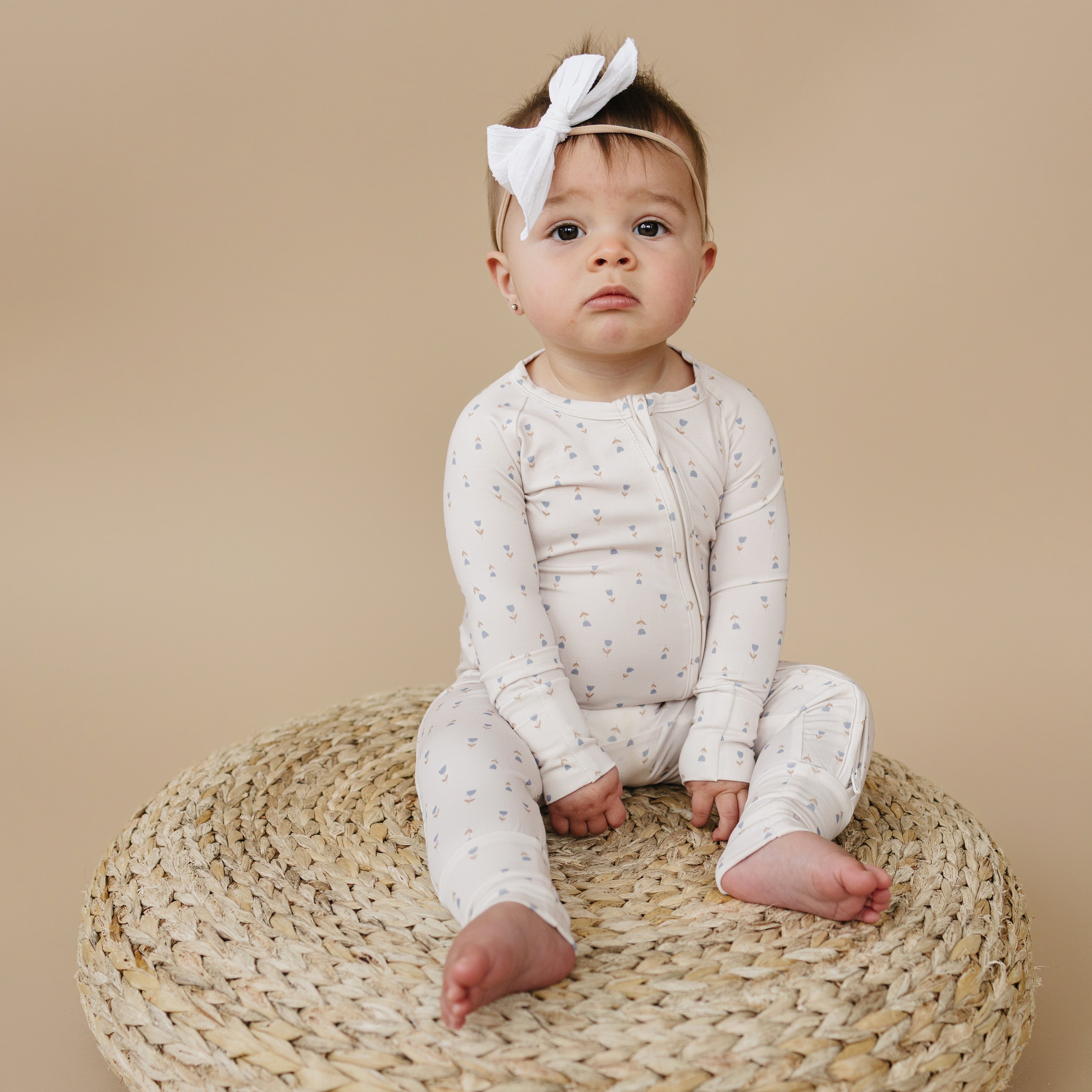 Tiny Tulips Bamboo Zippy Romper