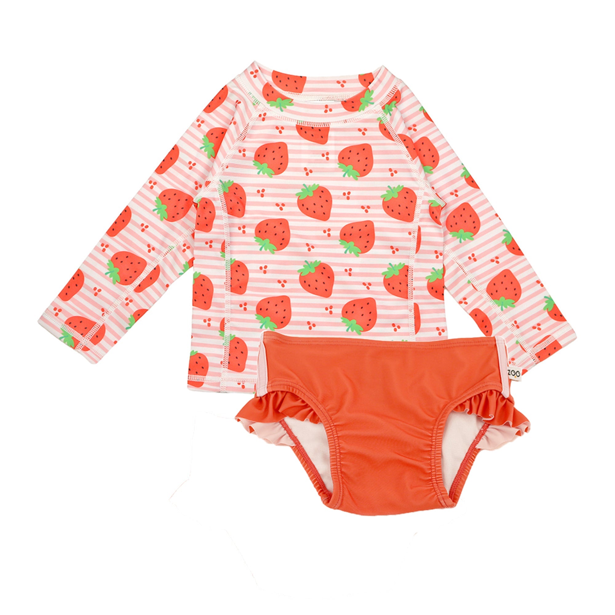 Baby/toddler Girls Swim Top & Bikini Bottoms Set - Strawberry **pre-order (orders Will Ship In Full Early March '25)**