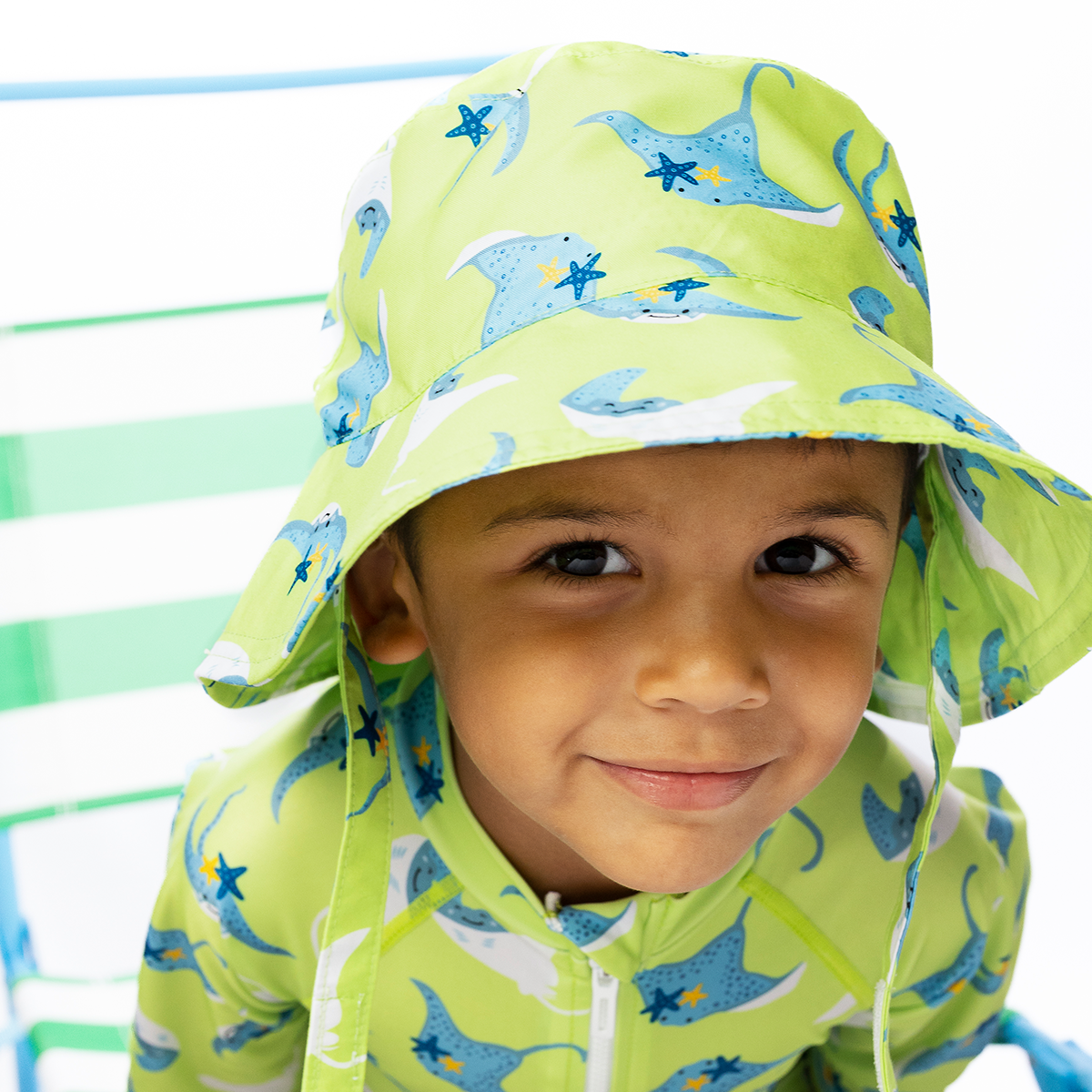 Baby/toddler Printed Bucket Sun Hat - Sid The Stingray **pre-order (orders Will Ship In Full Early March '25)**