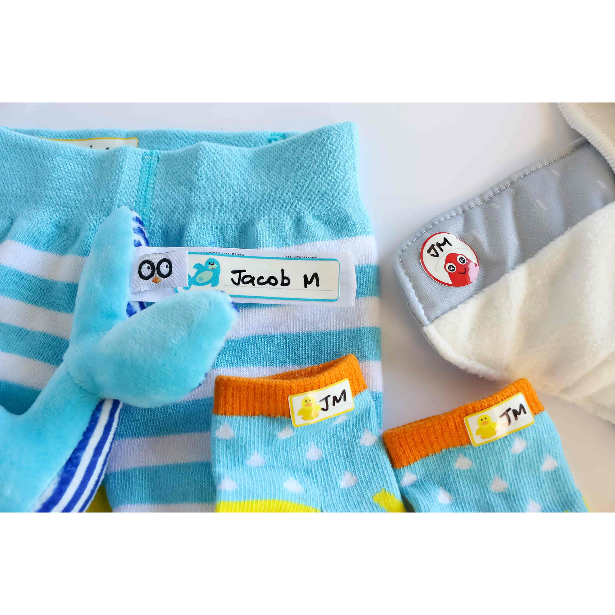 Waterproof Multi Purpose Name Labels - Sherman The Shark & Friends