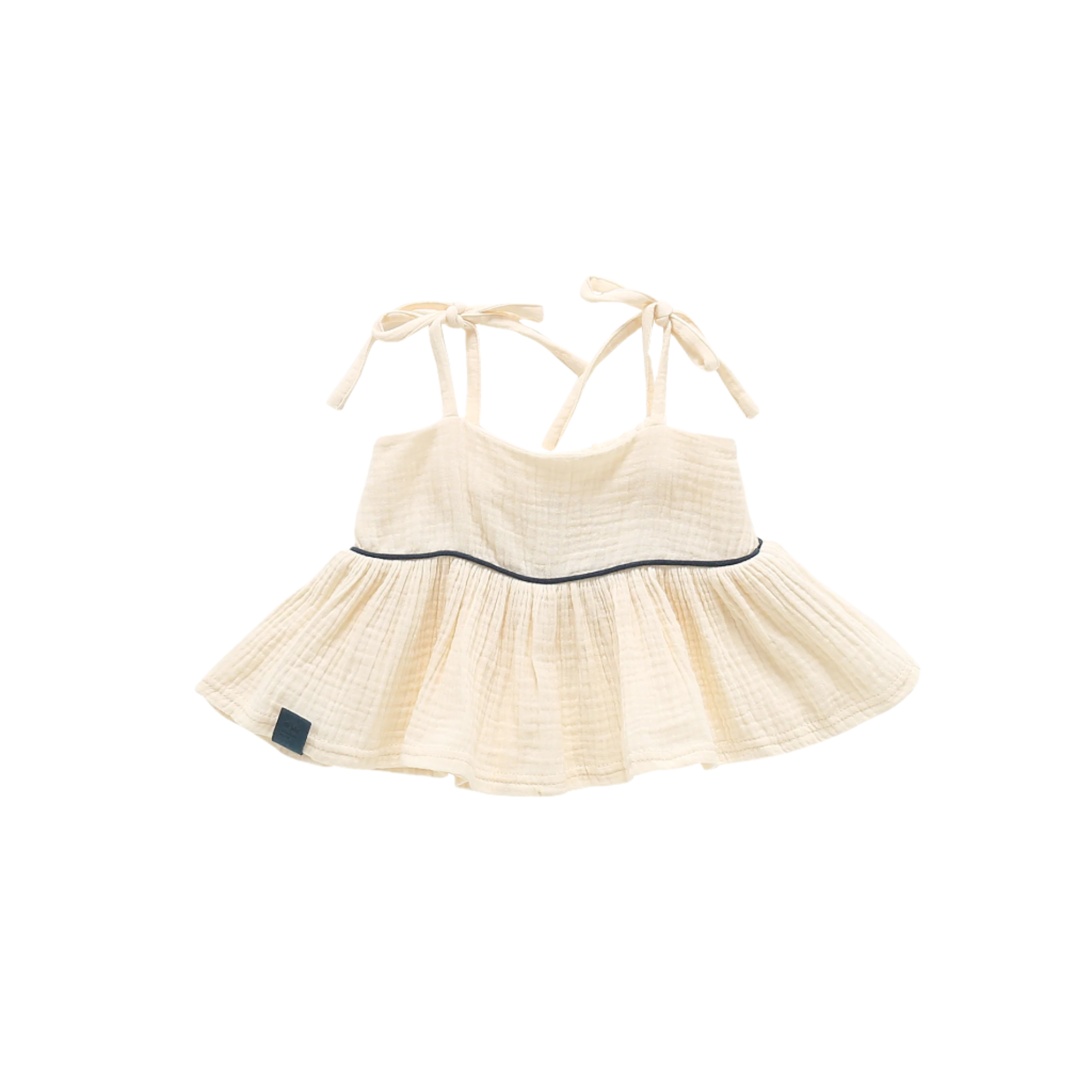 Girl Peplum Top | Cream