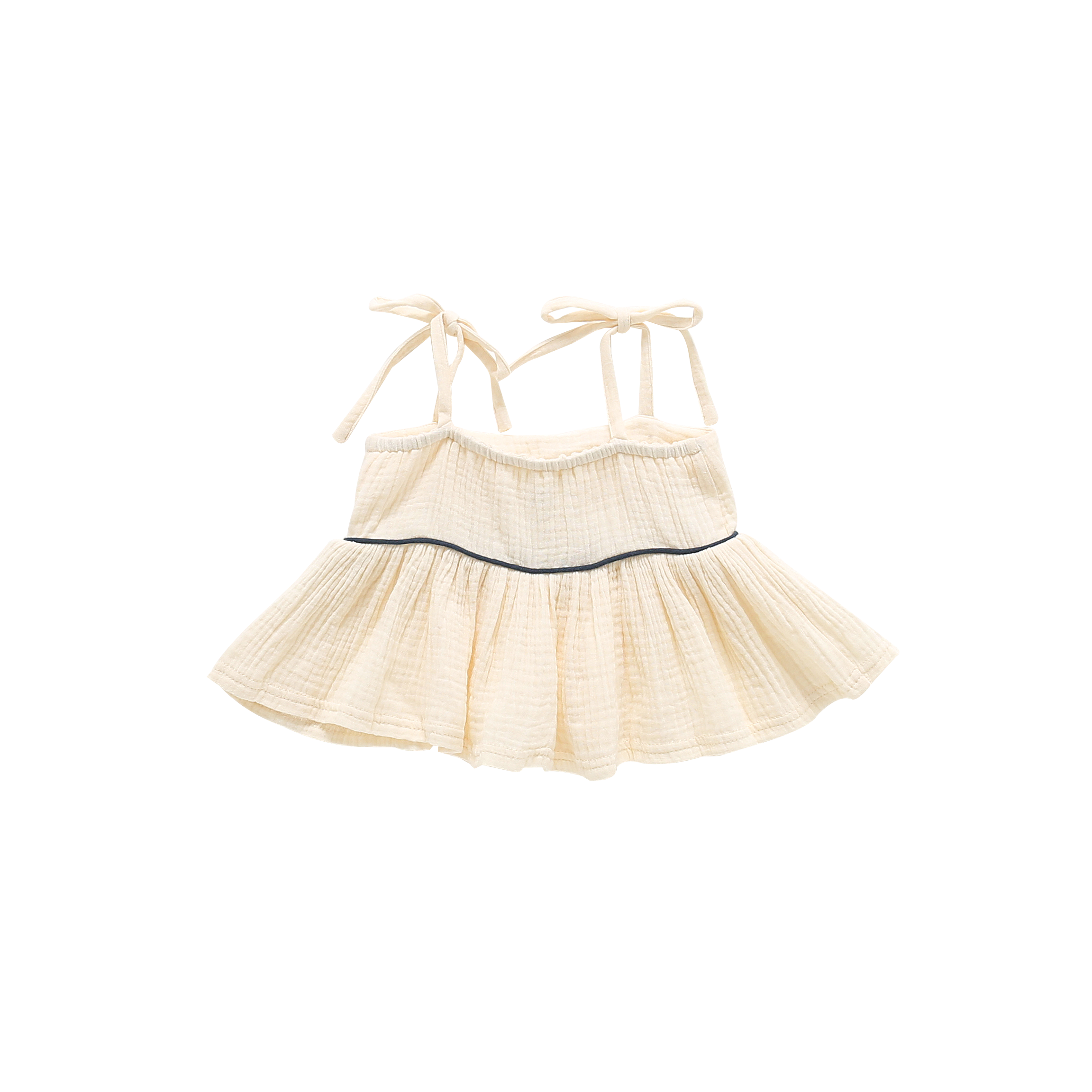 Girl Peplum Top | Cream