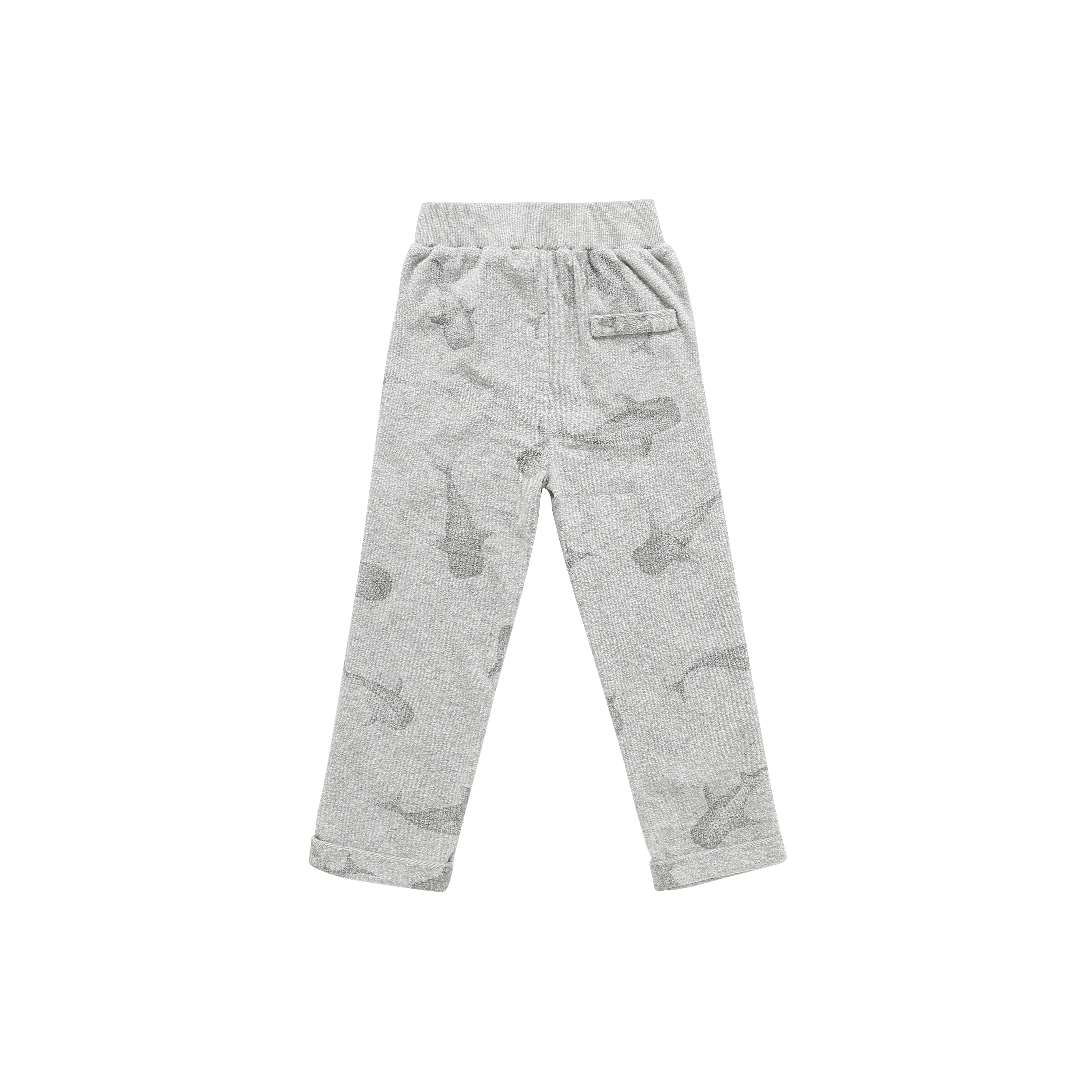 Terry Trousers | Heather Grey With Print