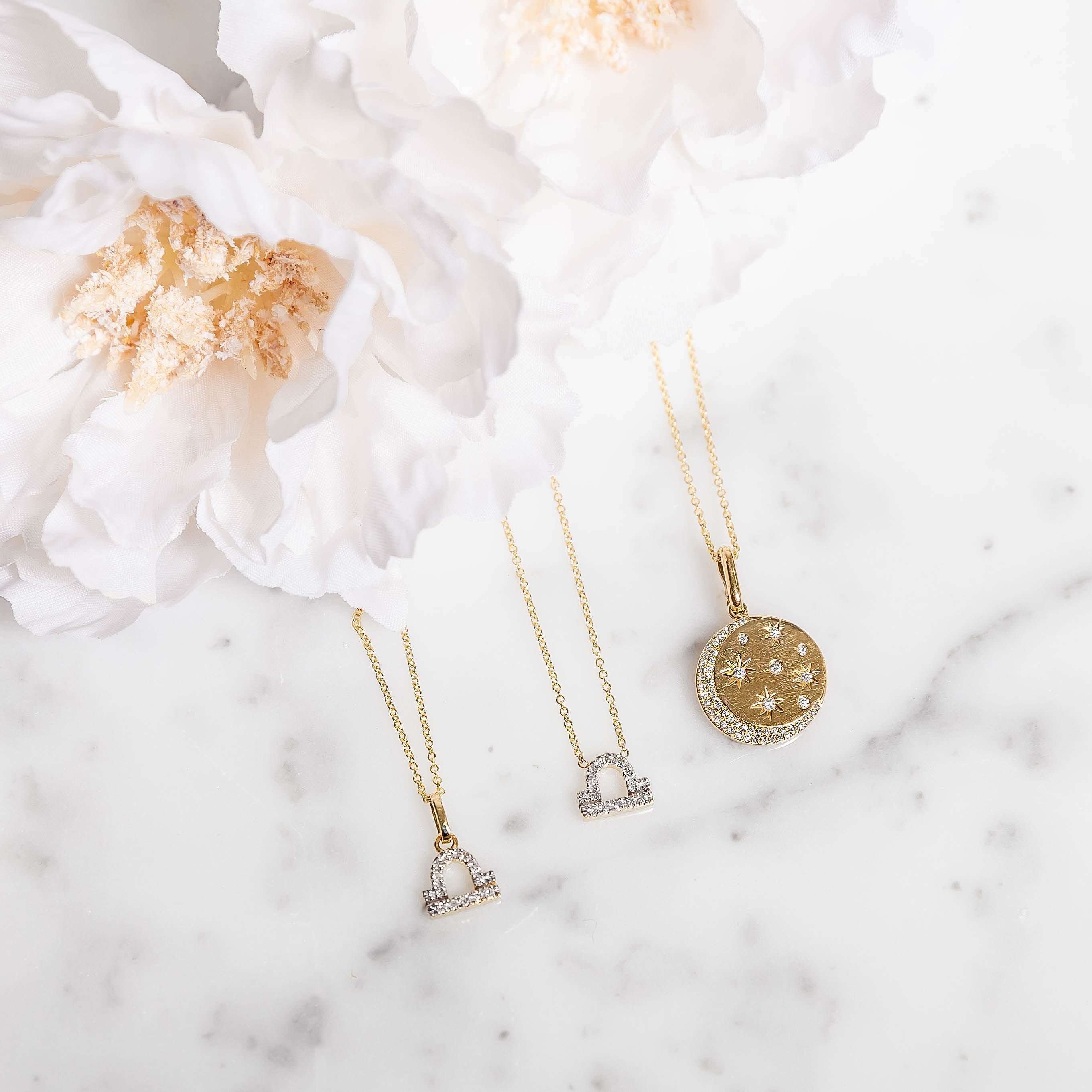 14k Diamond Celestial Necklace