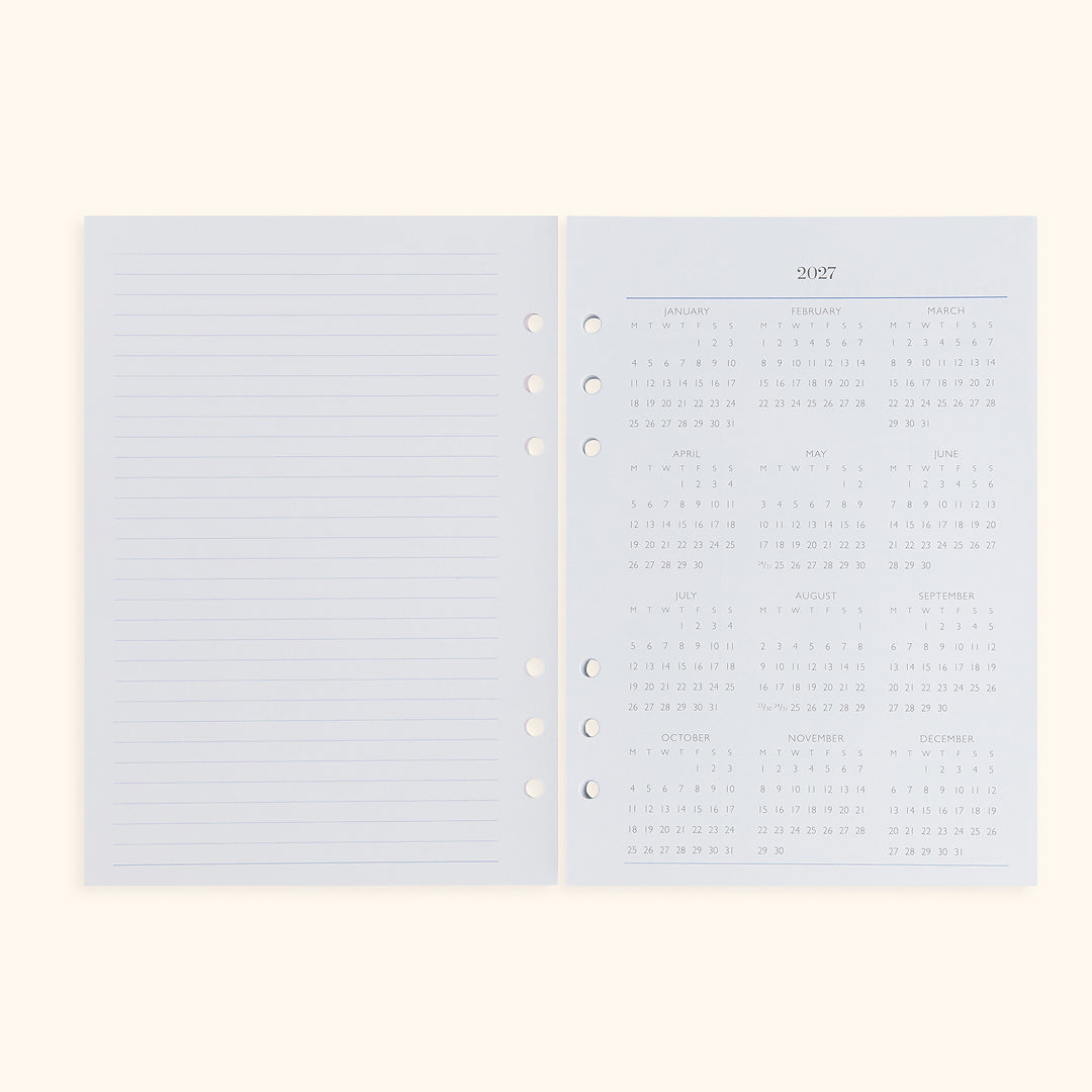 A5 Inserts For Weekly Planner Personal Portfolio 2026
