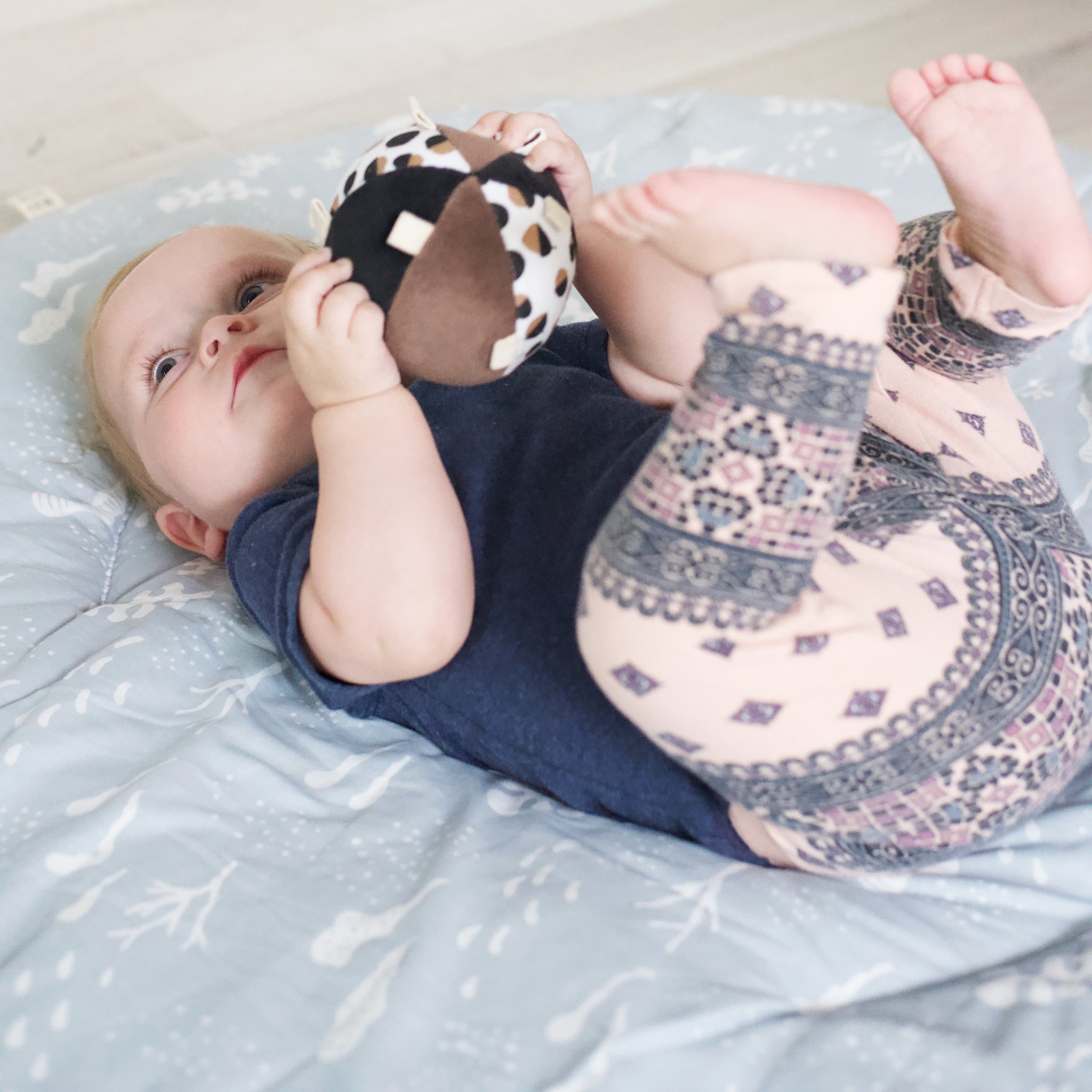 Taggy Ball With Rattle - Acorn