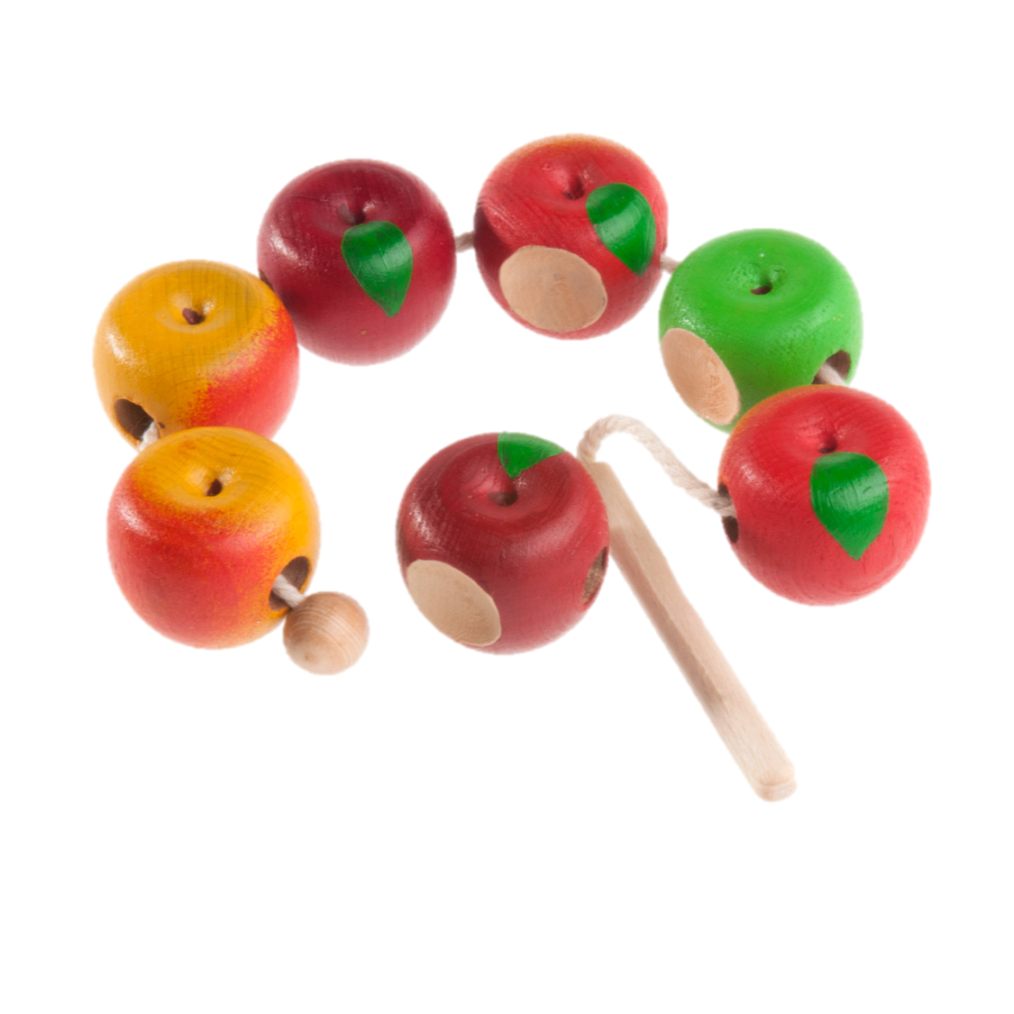 Wooden Apples 4 Sorts Lacing Toy