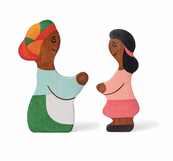 African American Family Set Of 9