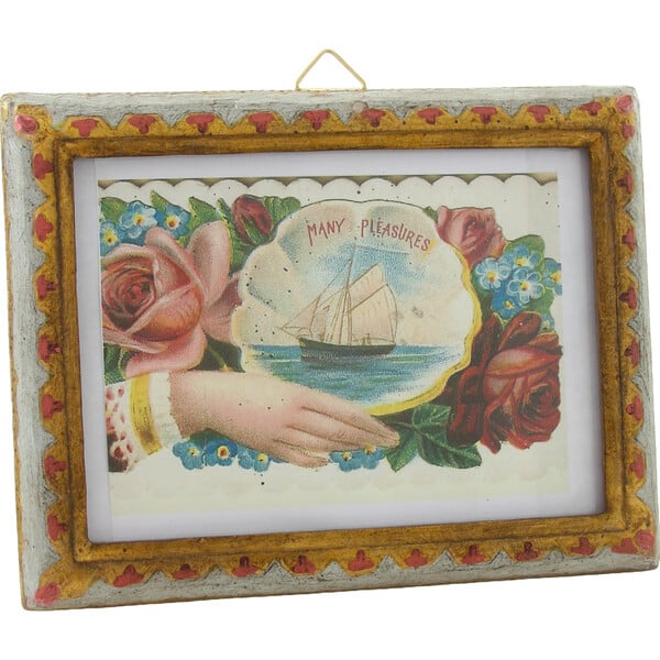 Gilded Dresden Frame, Seafoam Blue