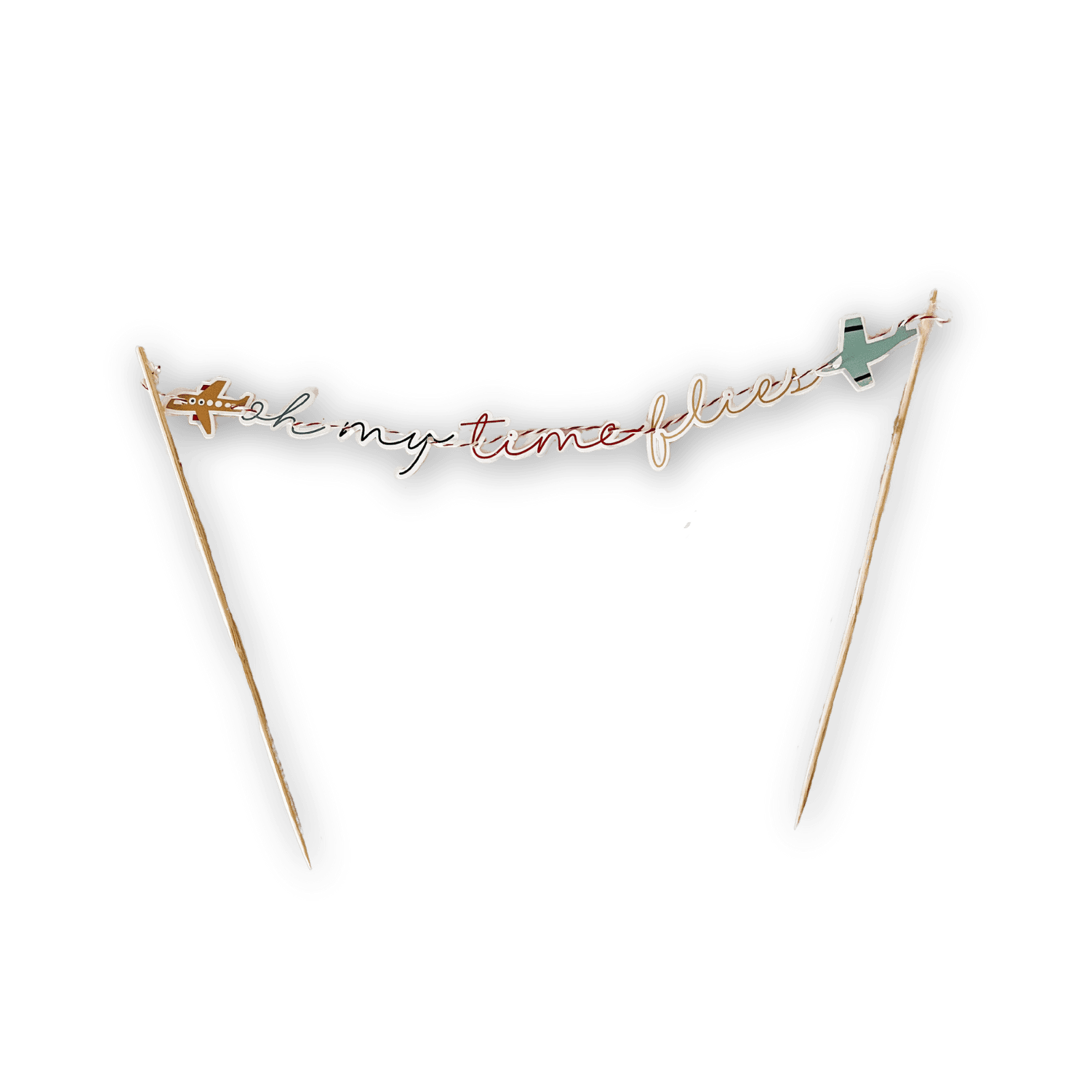 Airplane Cake Banner Time Flies