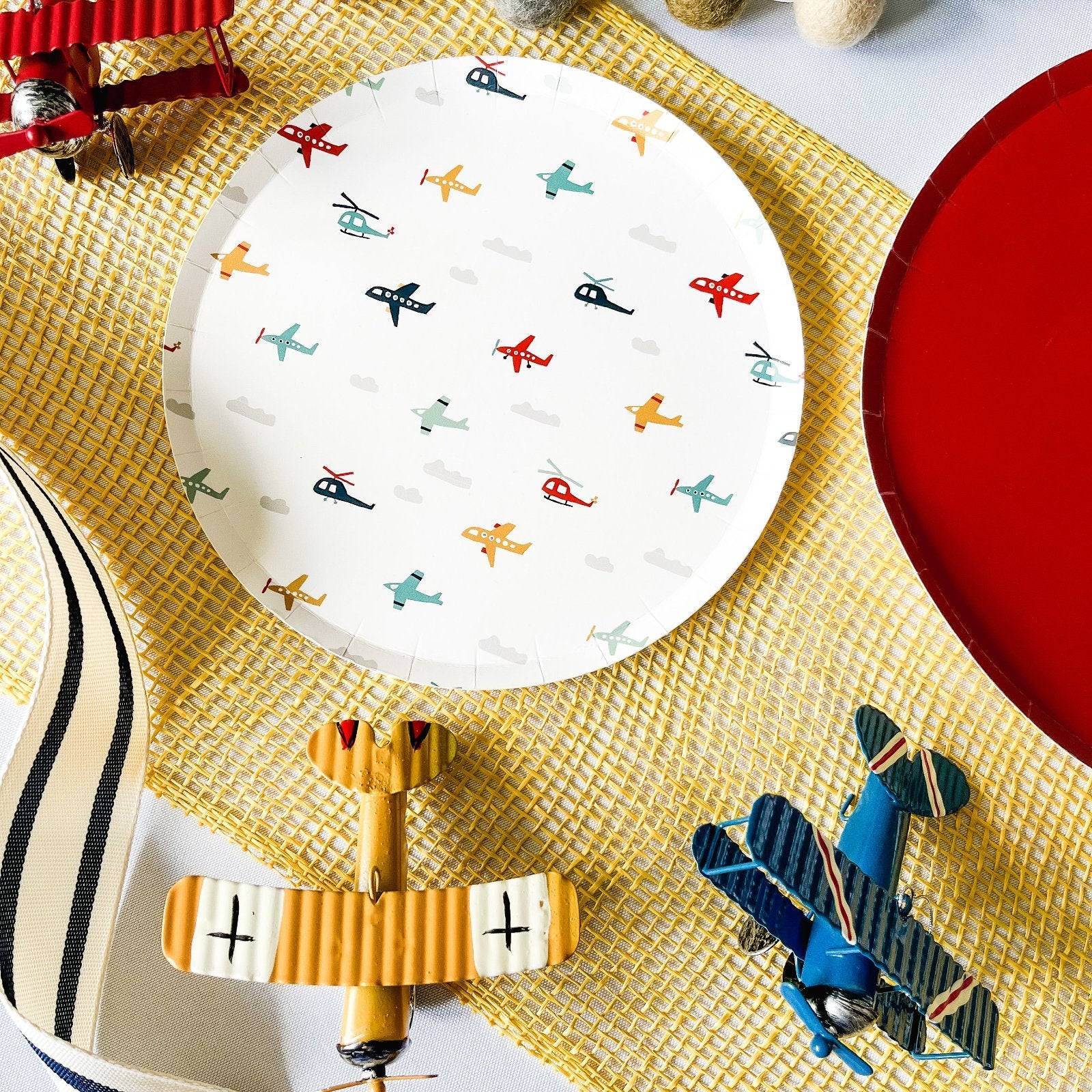 Airplane Small Plate (8 Per Set)