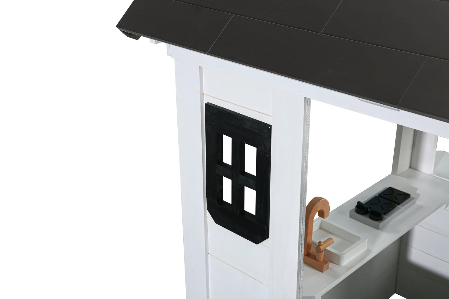 Ajure Modern Farmhouse Playhouse - Black & White