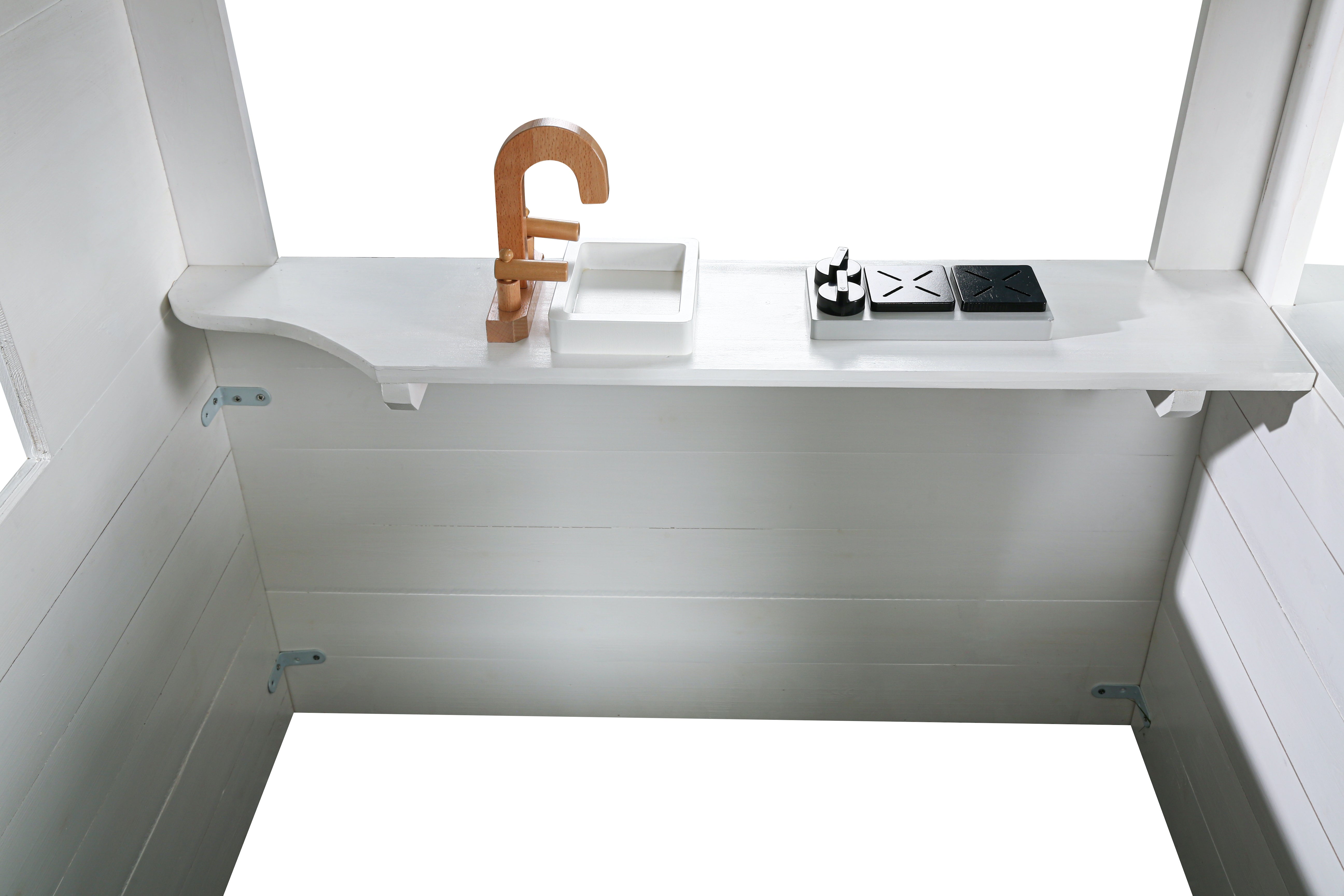 Ajure Modern Farmhouse Playhouse - Black & White