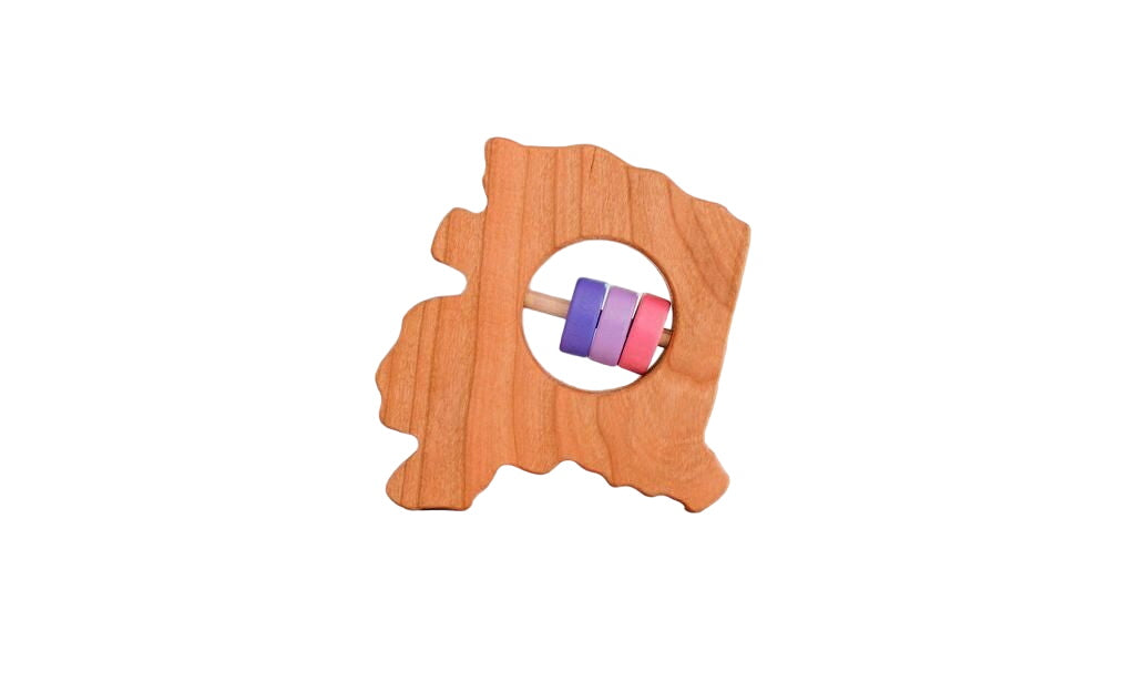 Alaska State Wooden Baby Rattle™