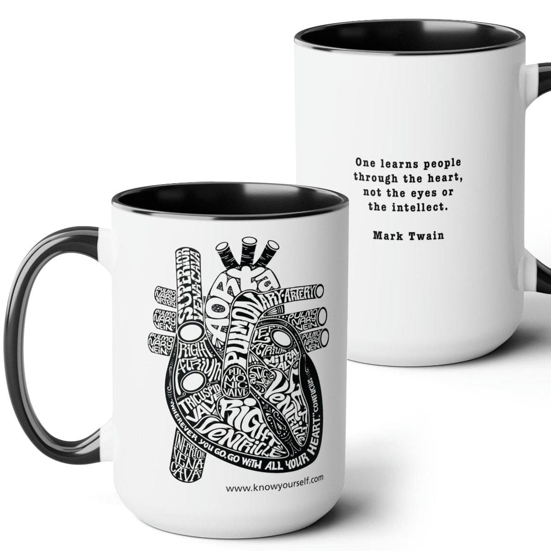 Anatomy Mug Set - Skull, Hand, Brain, Heart - Black