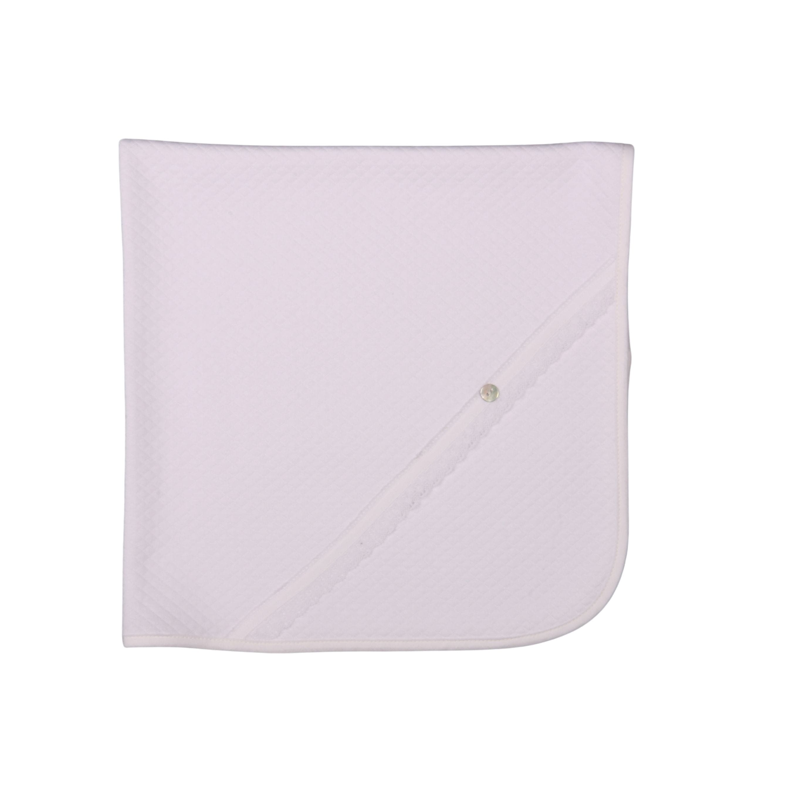 Andrea | Baby White Quilted Cotton Blanket