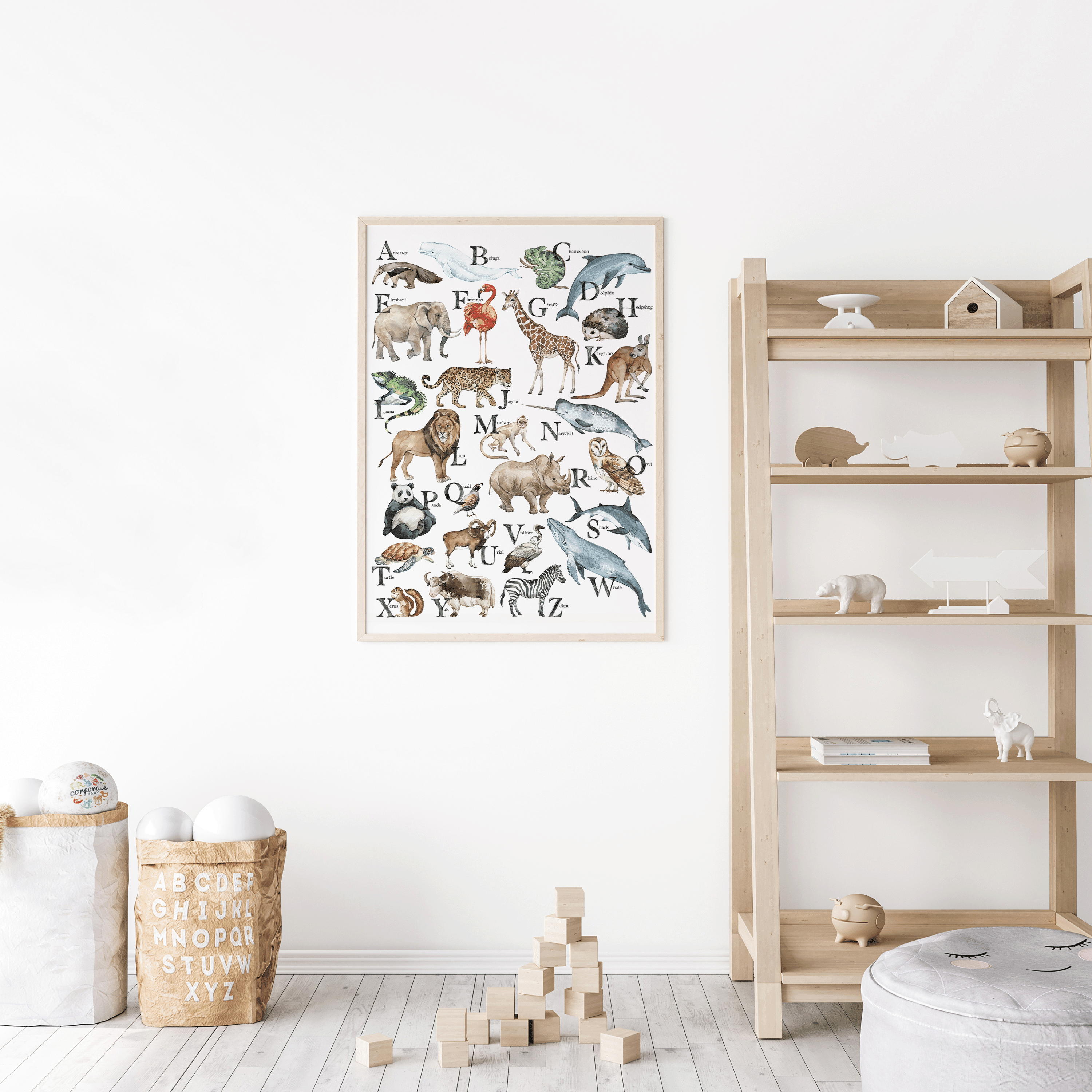 Animal Alphabet Wall Poster