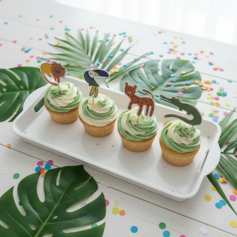 Tropical Animals Toppers (set Of 12)