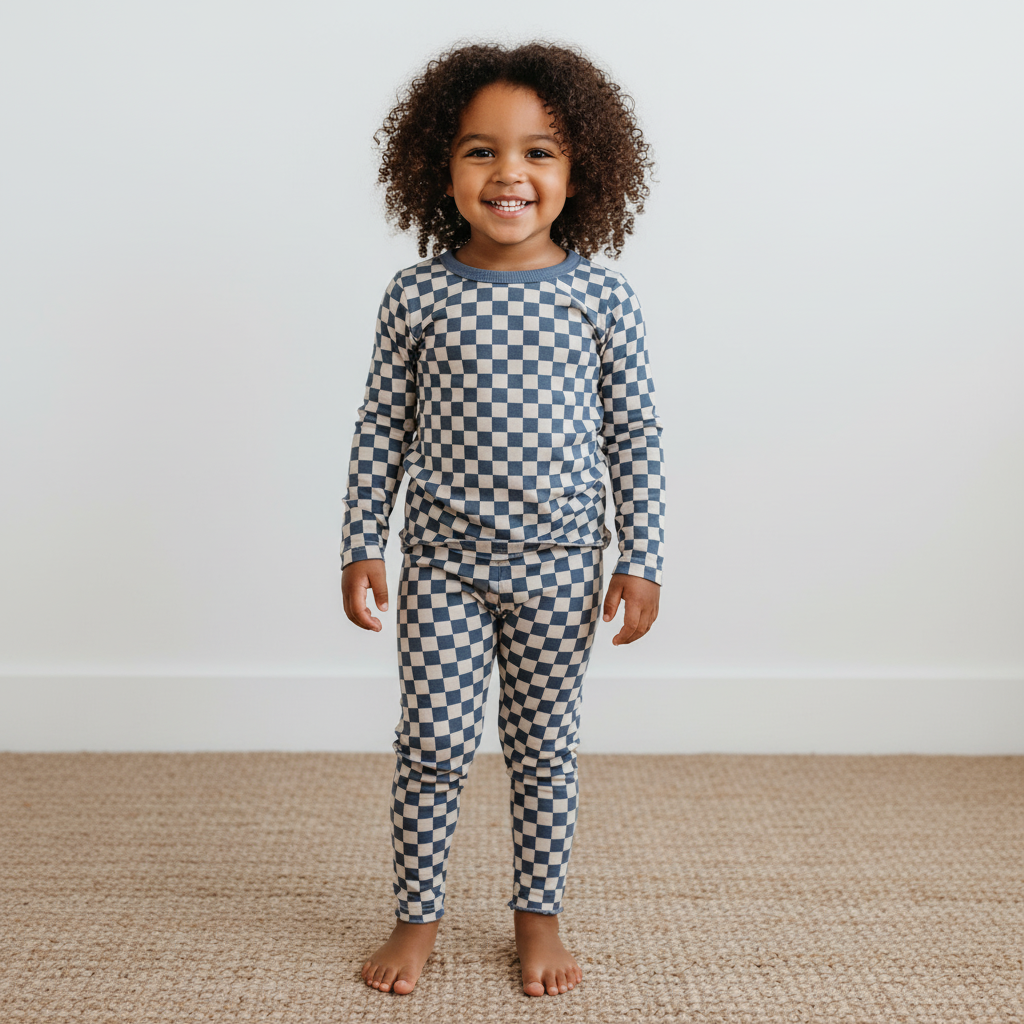 Checkers In Blue Jammies