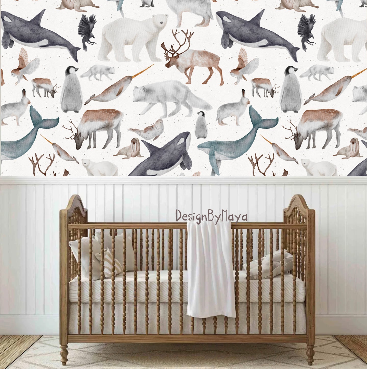 Arctic Animals Wallpaper - Nursery Wall Decor Wallpapers