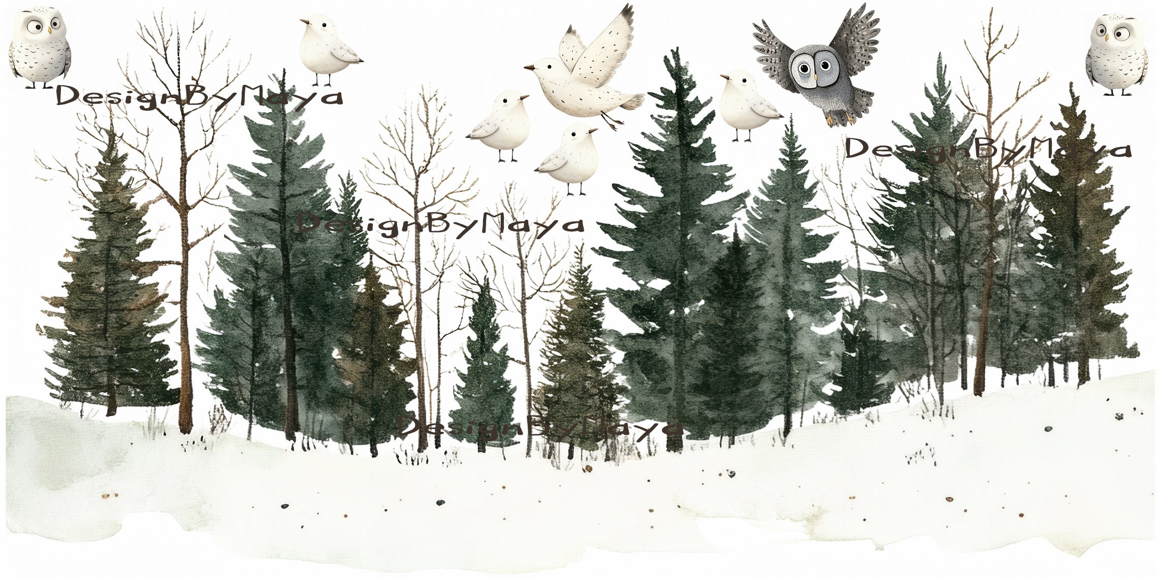 Arctic Animal Friends - Fabric Nursery Wall Art Decals