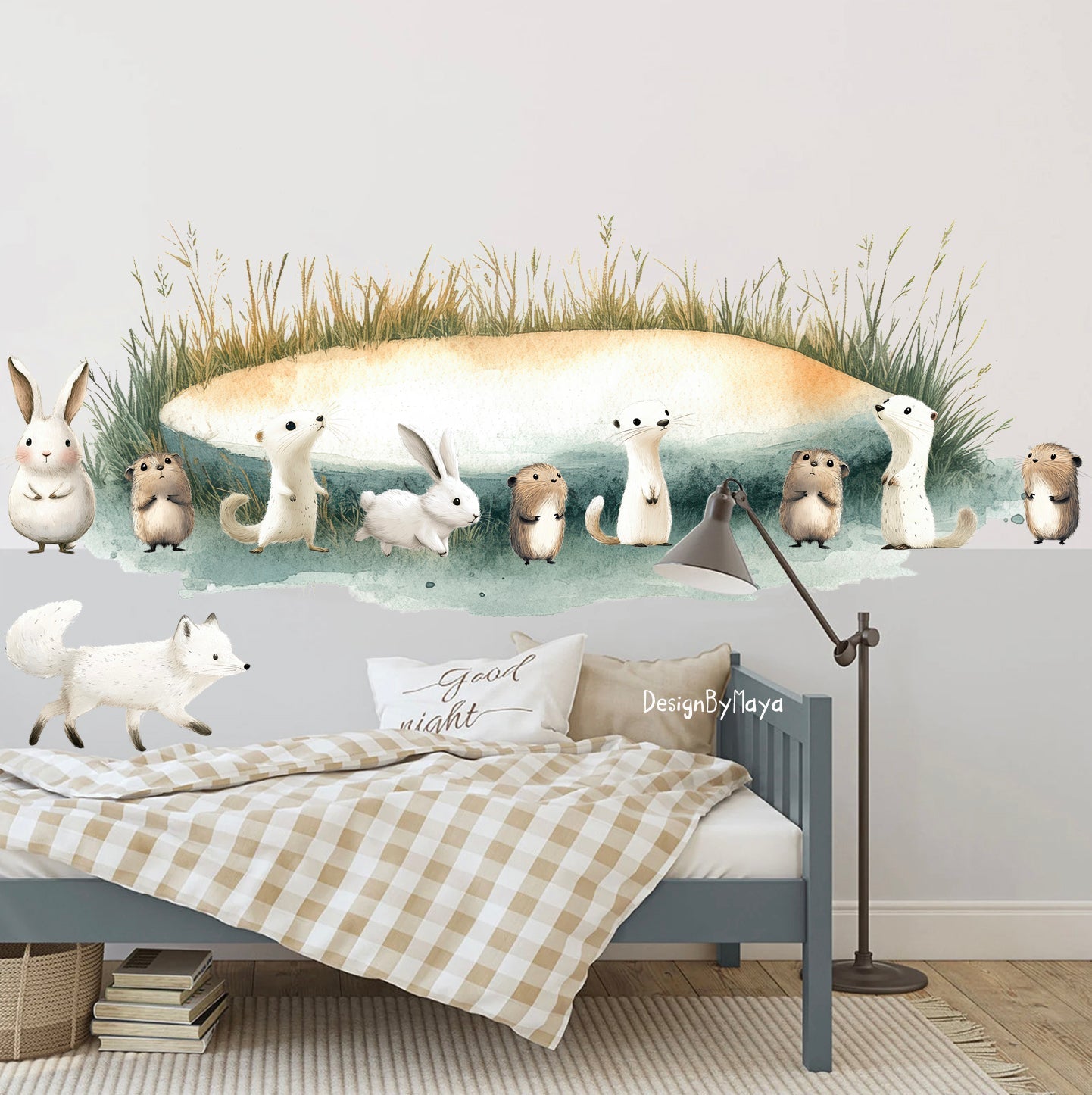 Arctic Animal Friends - Fabric Nursery Wall Art Decals