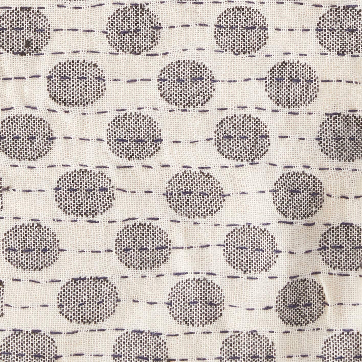 Artisan Hand Loomed Placemat - Gray Dots - 14" X 19"- Set Of 4