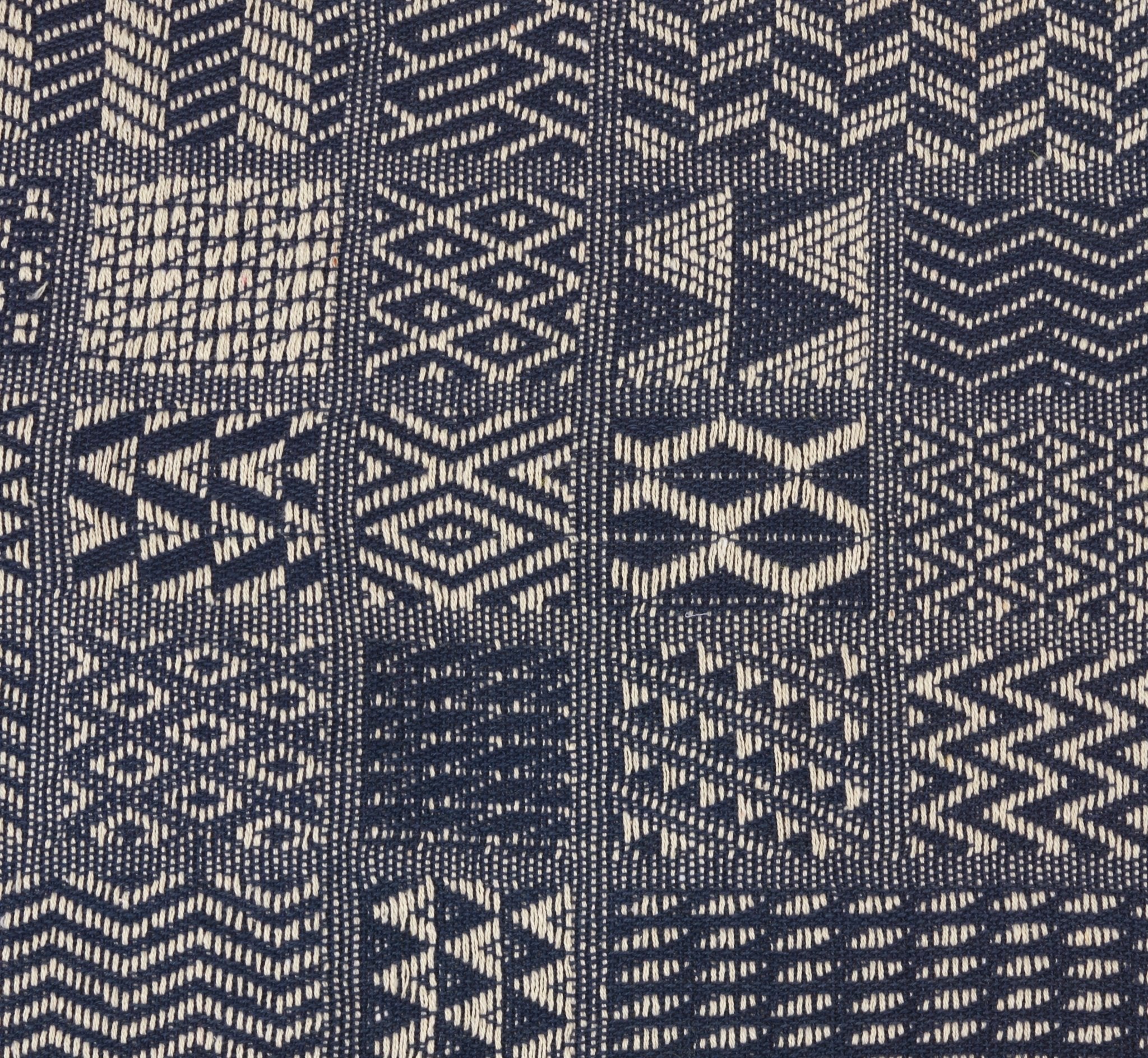 Artisan Hand Loomed Placemat - Indigo Blocks - 14" X 19"- Set Of 4