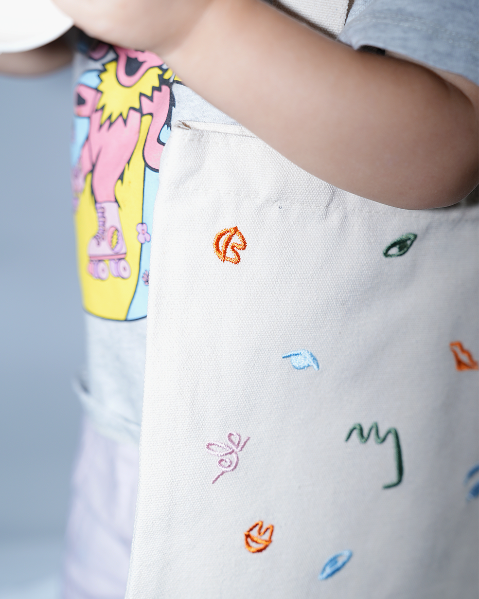 Mini Tote Bag (art Party Theme)