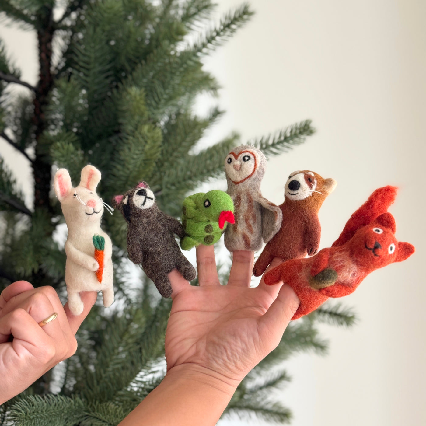 Assorted Forest Animal Finger Puppet - Set Of 6