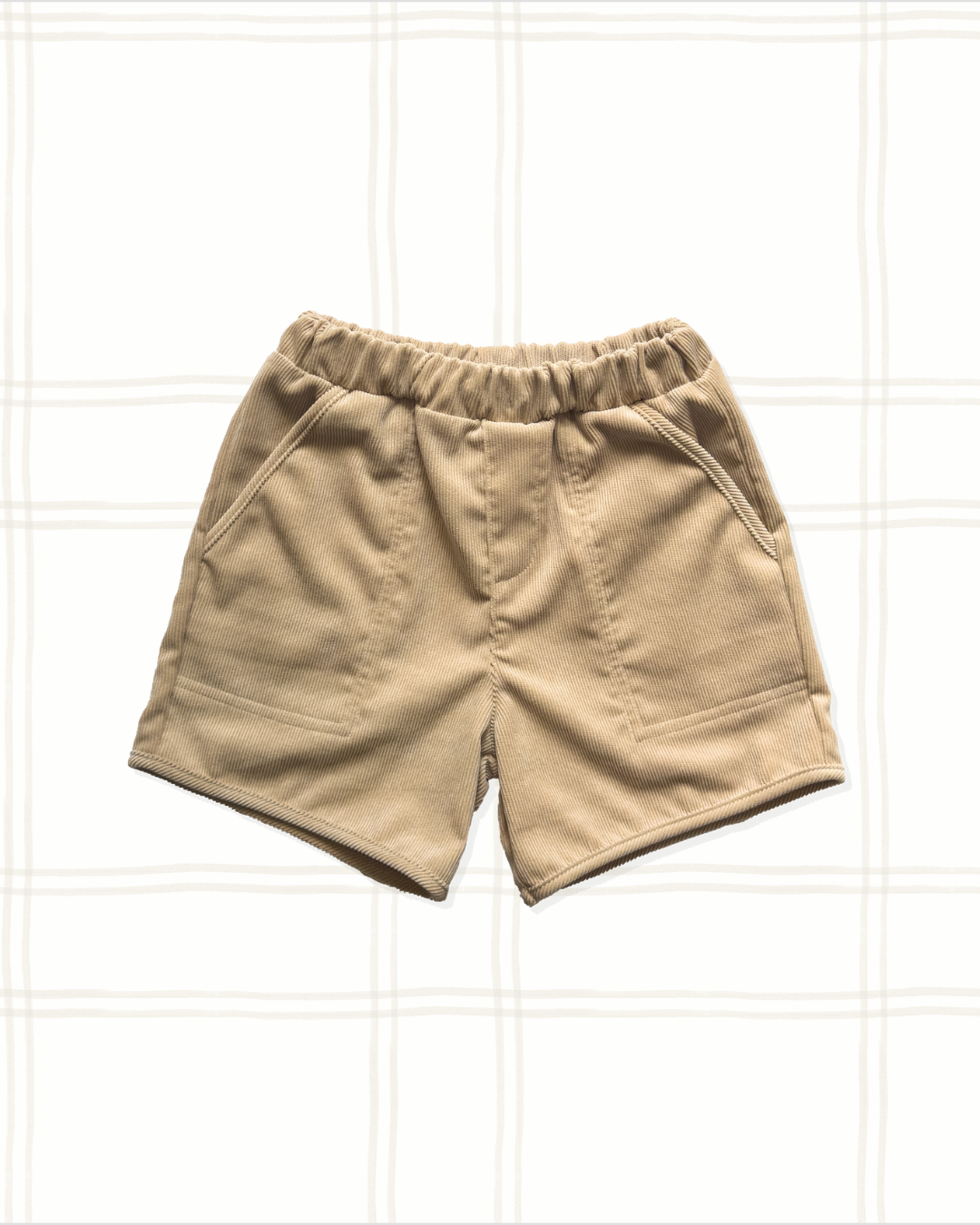 Athletic Shorts In Tan Corduroy