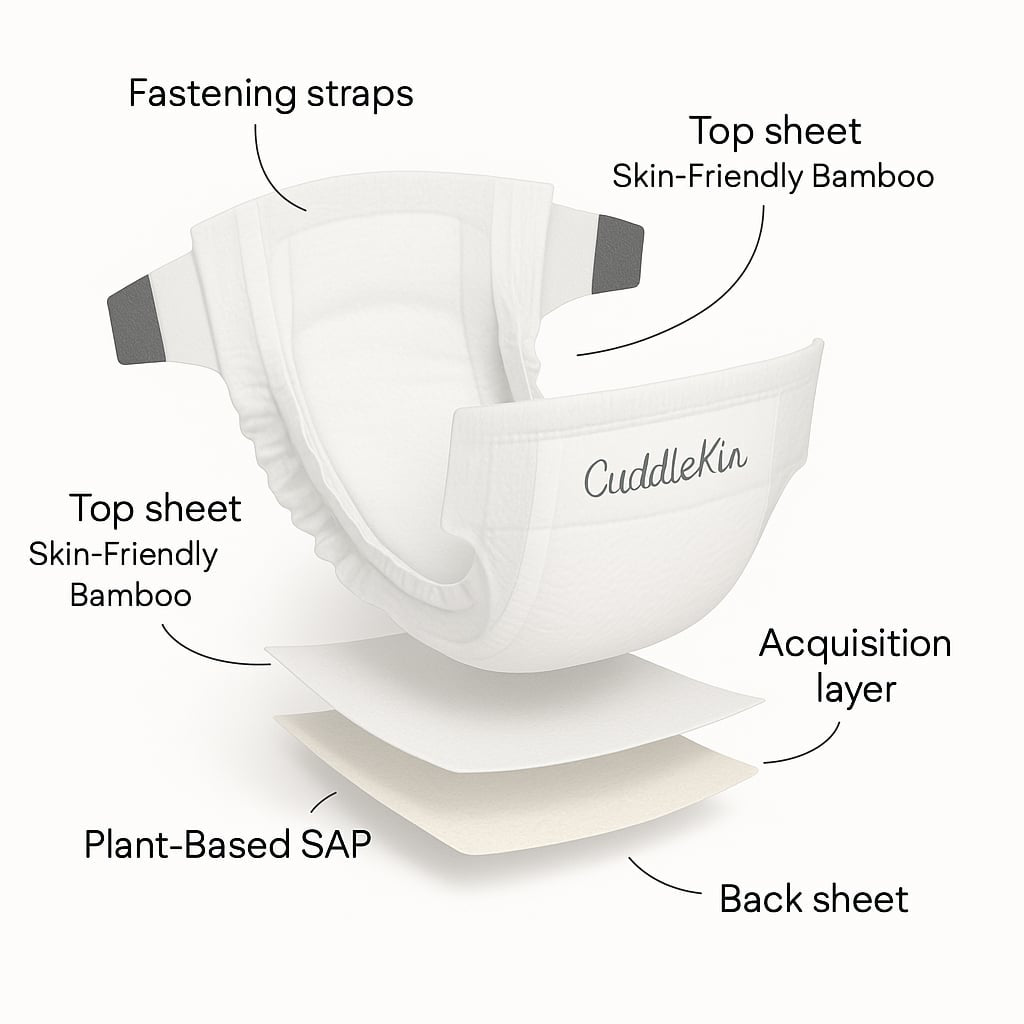 Cuddle-kin Bamboo Diapers - Guaranteed Rash & Leak Free