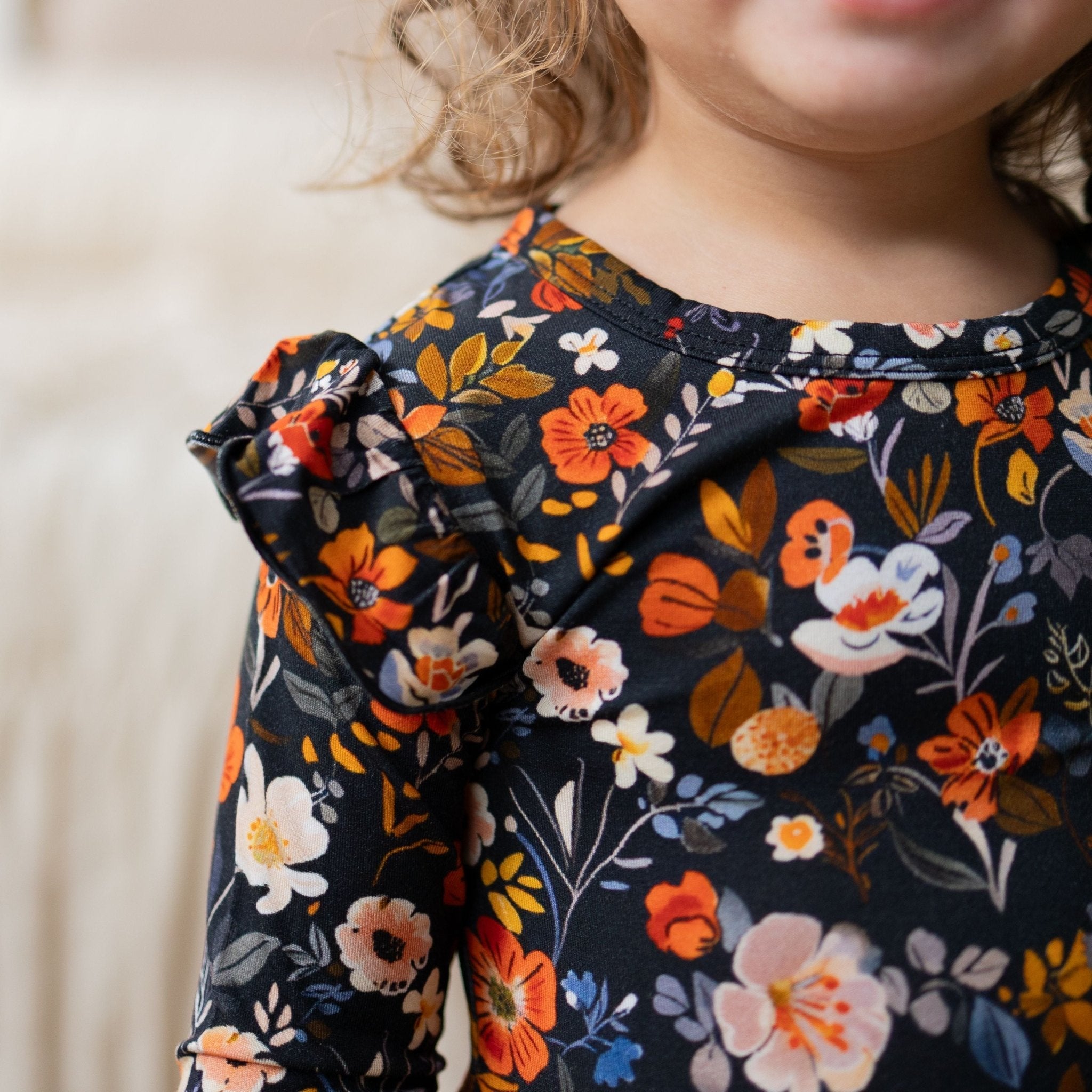 Autumn Bloom Bodysuit Twirl Dress