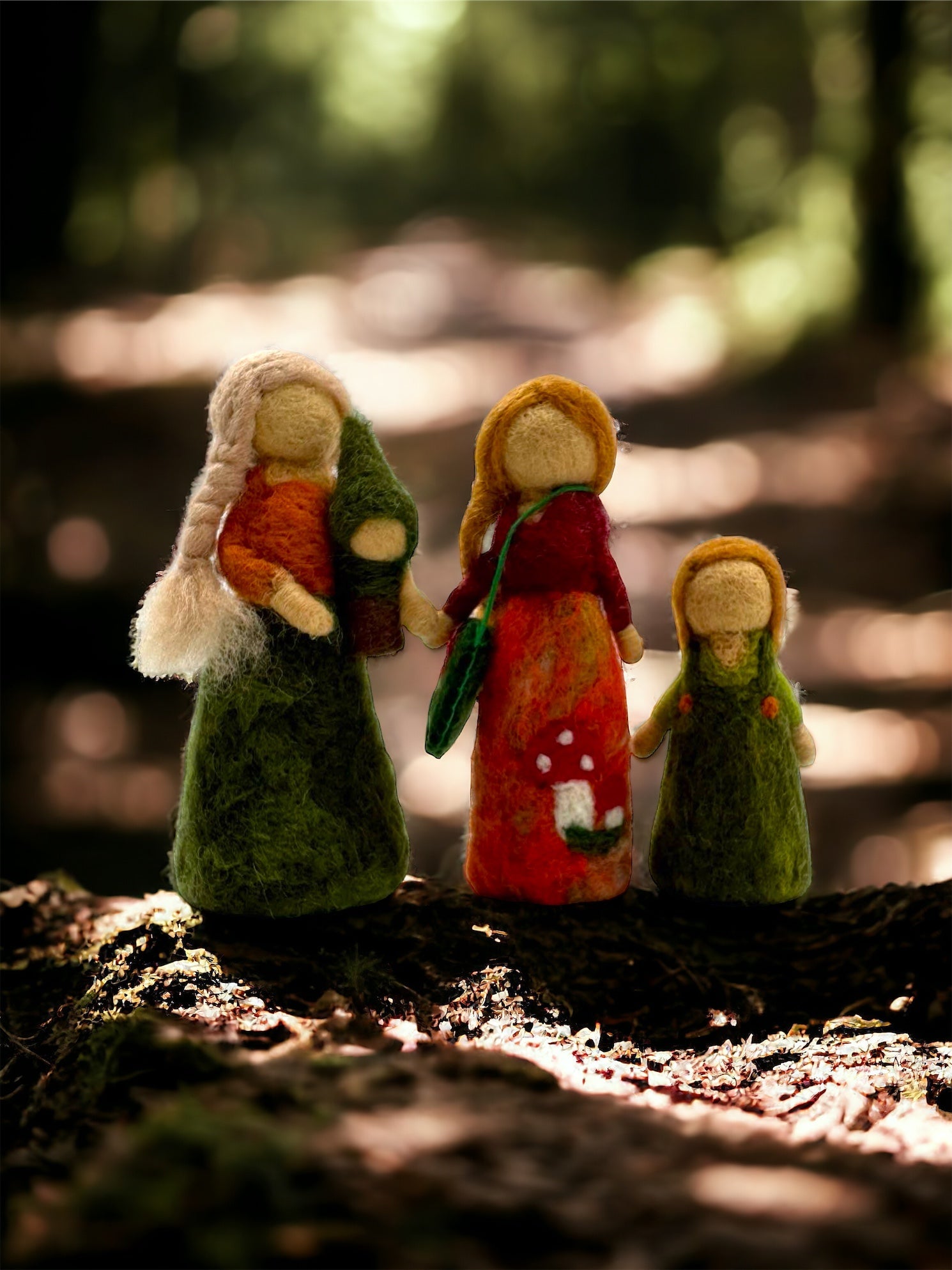 handmade In Nepal 100% Wool Felt Foods Play Set For Pretend Cooking And Farmer's Market Play